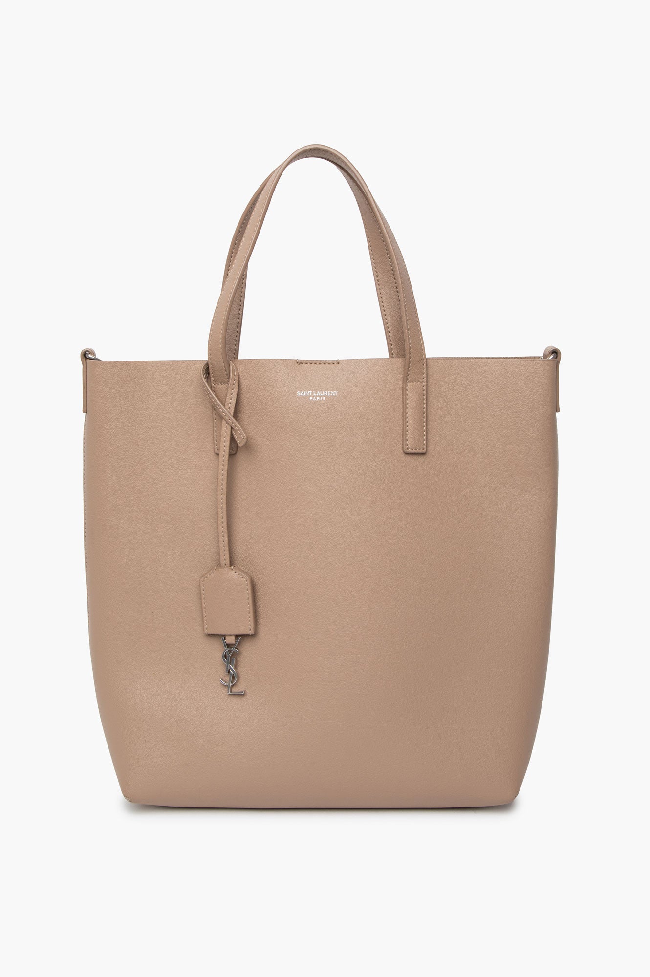 Saint Laurent Nude Beige Calfskin Toy Shopping Tote