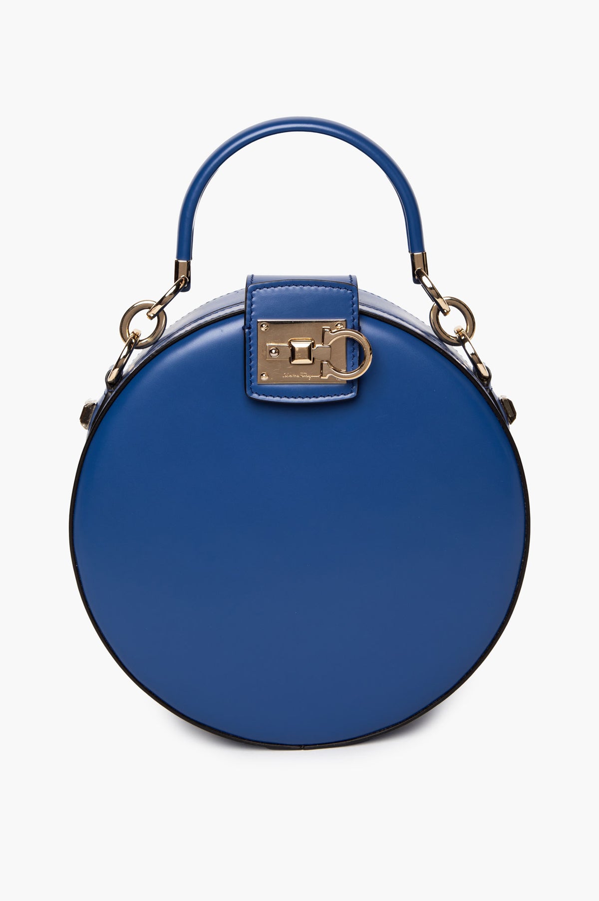 Salvatore Ferragamo Admiral Blue Calfskin The Studio Bag