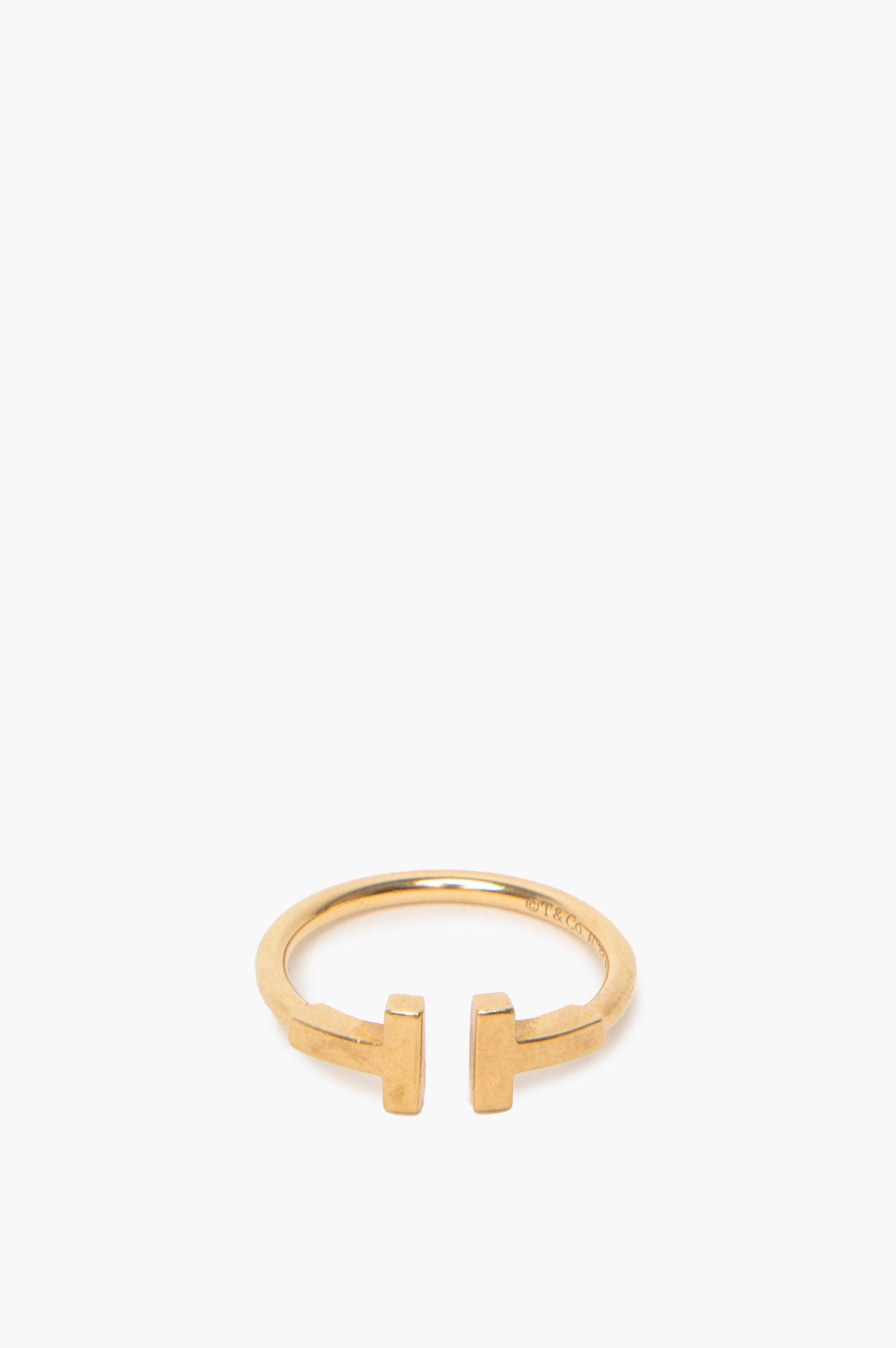 Tiffany & Co. 18k Gold T Wire Ring