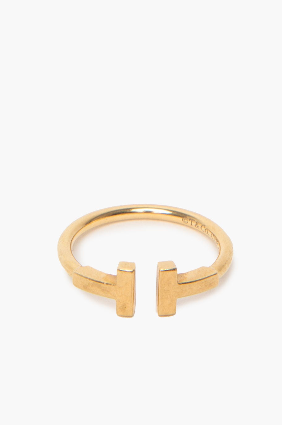 Tiffany & Co. 18k Gold T Wire Ring