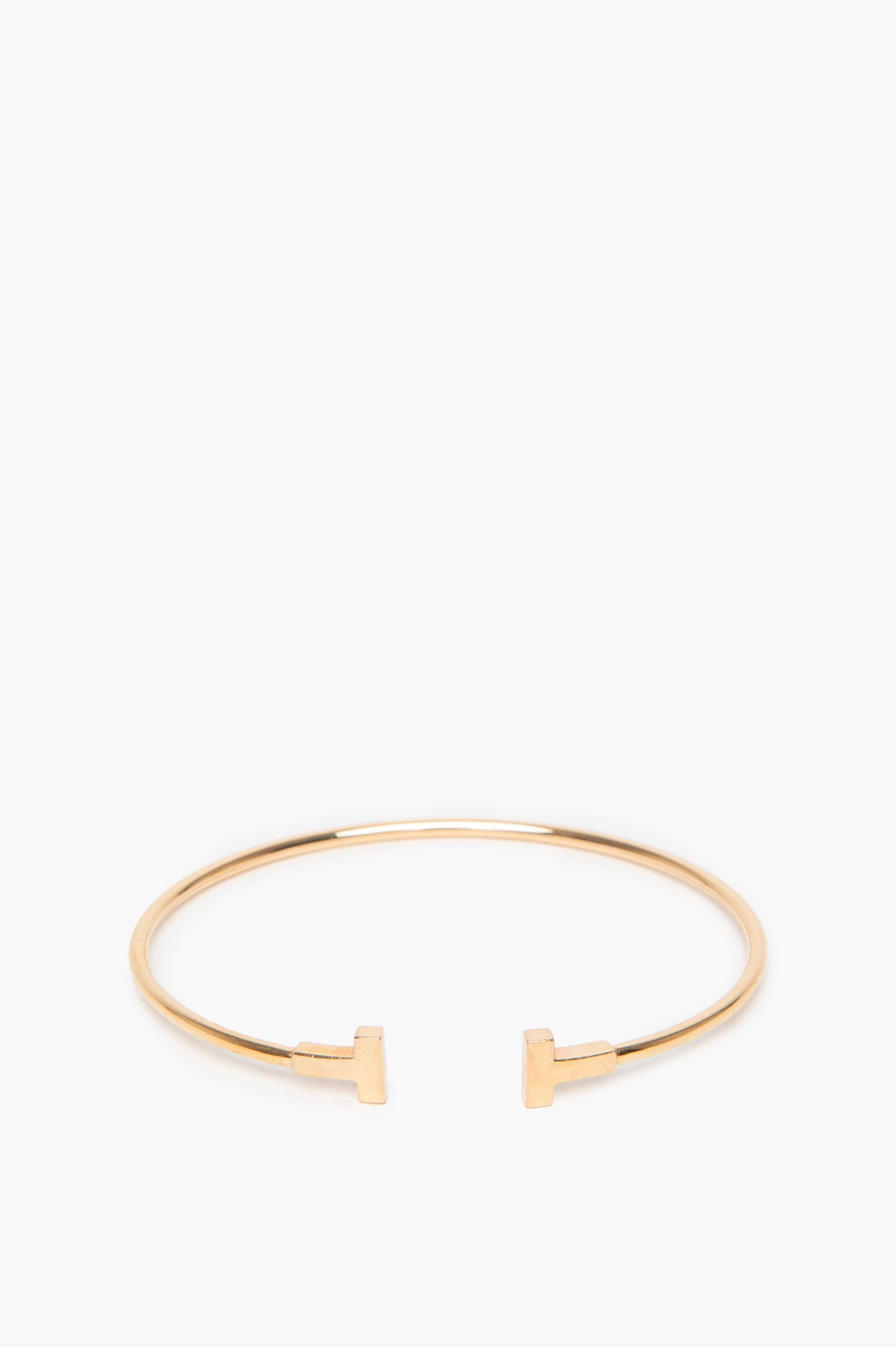 Tiffany & Co. 18k Rose Gold T Wire Cuff Bracelet