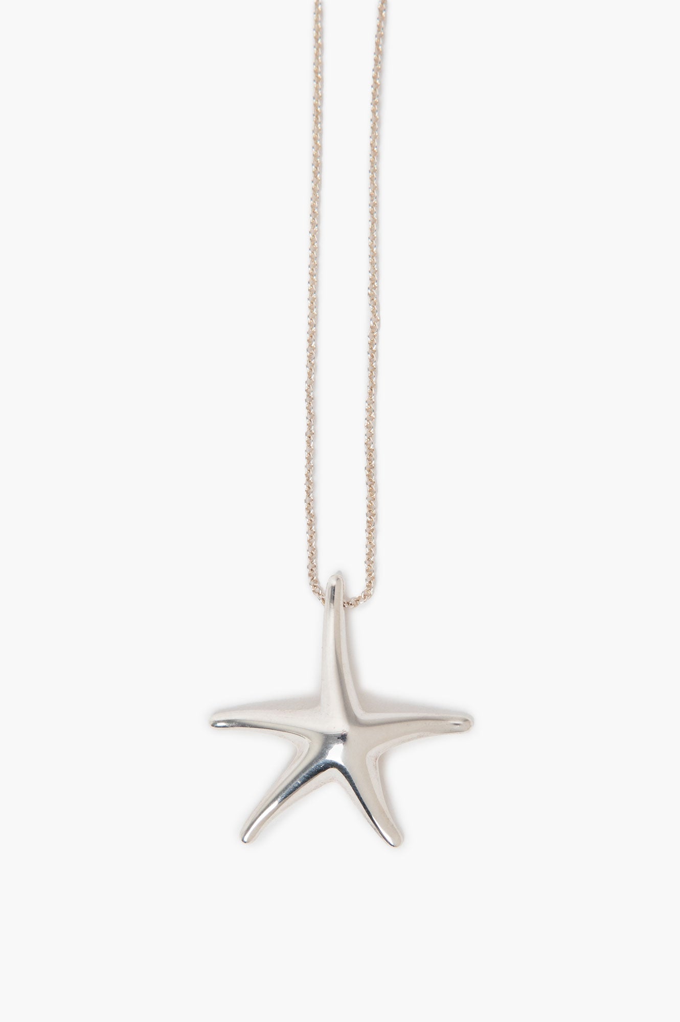 Tiffany & Co. Elsa Peretti Sterling Silver Starfish Pendant Necklace