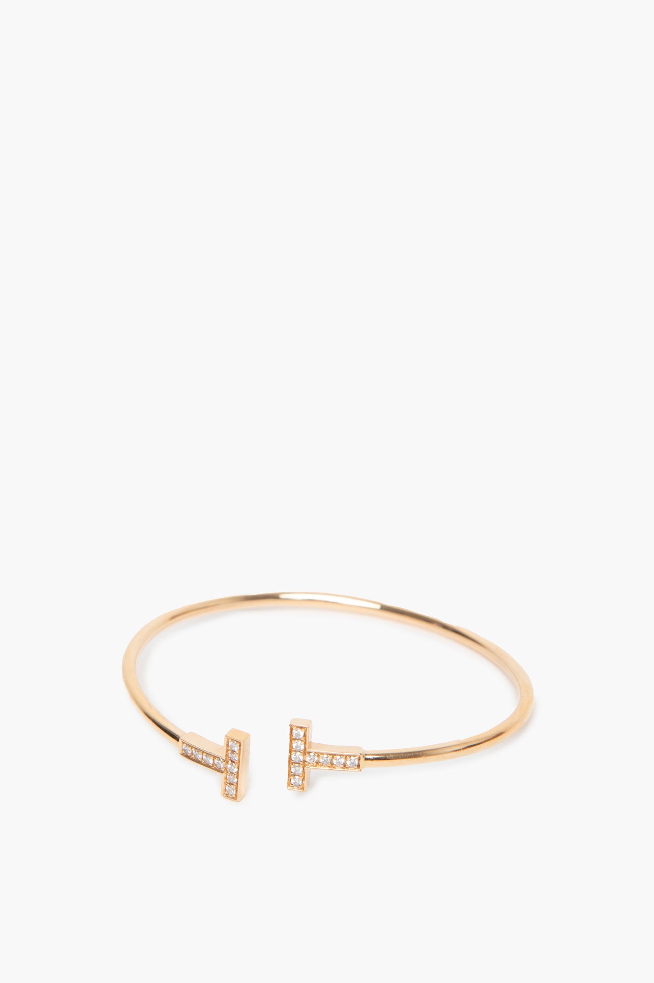 Tiffany T Diamond Wire Bracelet 18k gold
