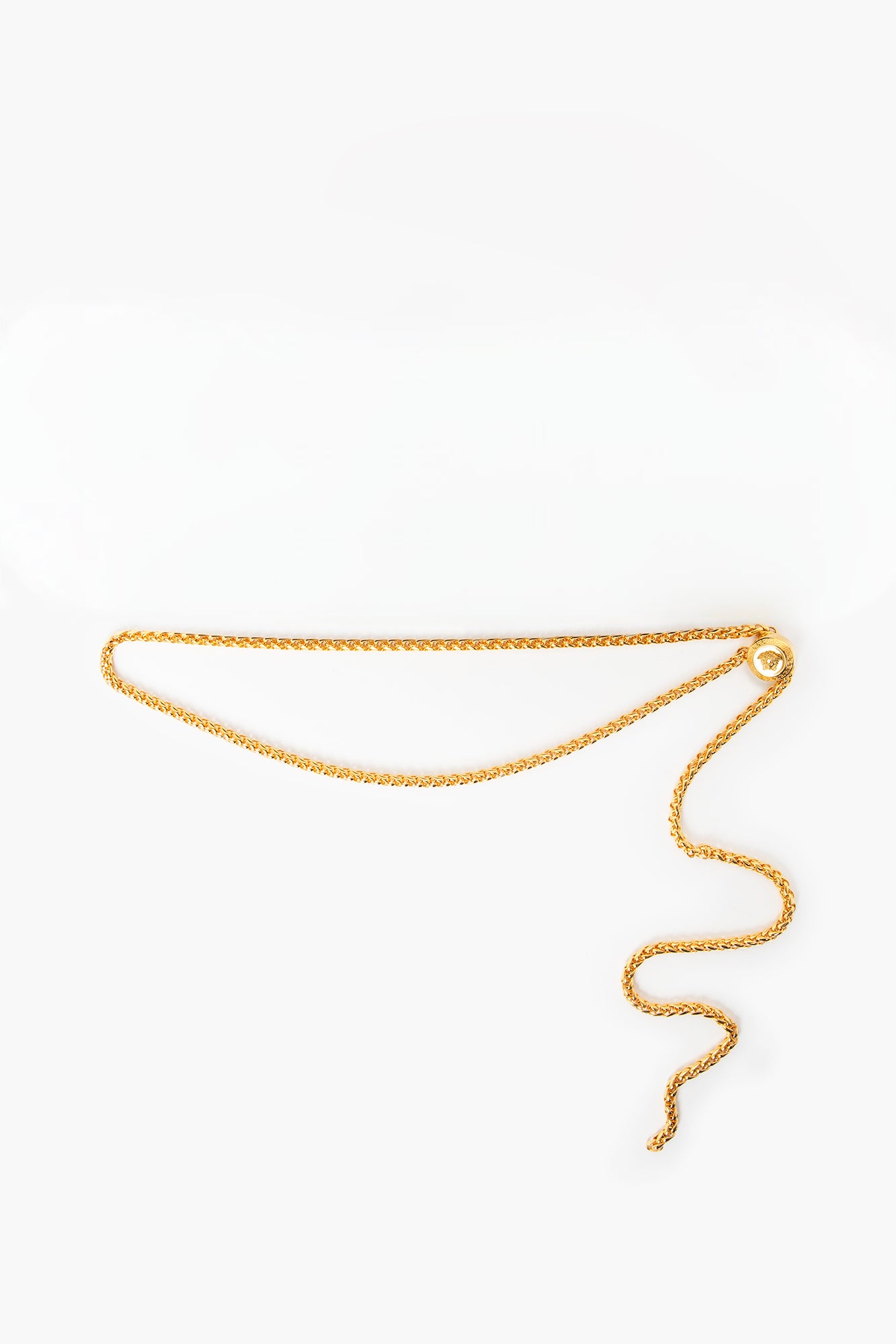 Versace Gold Tone Medusa Chain Belt