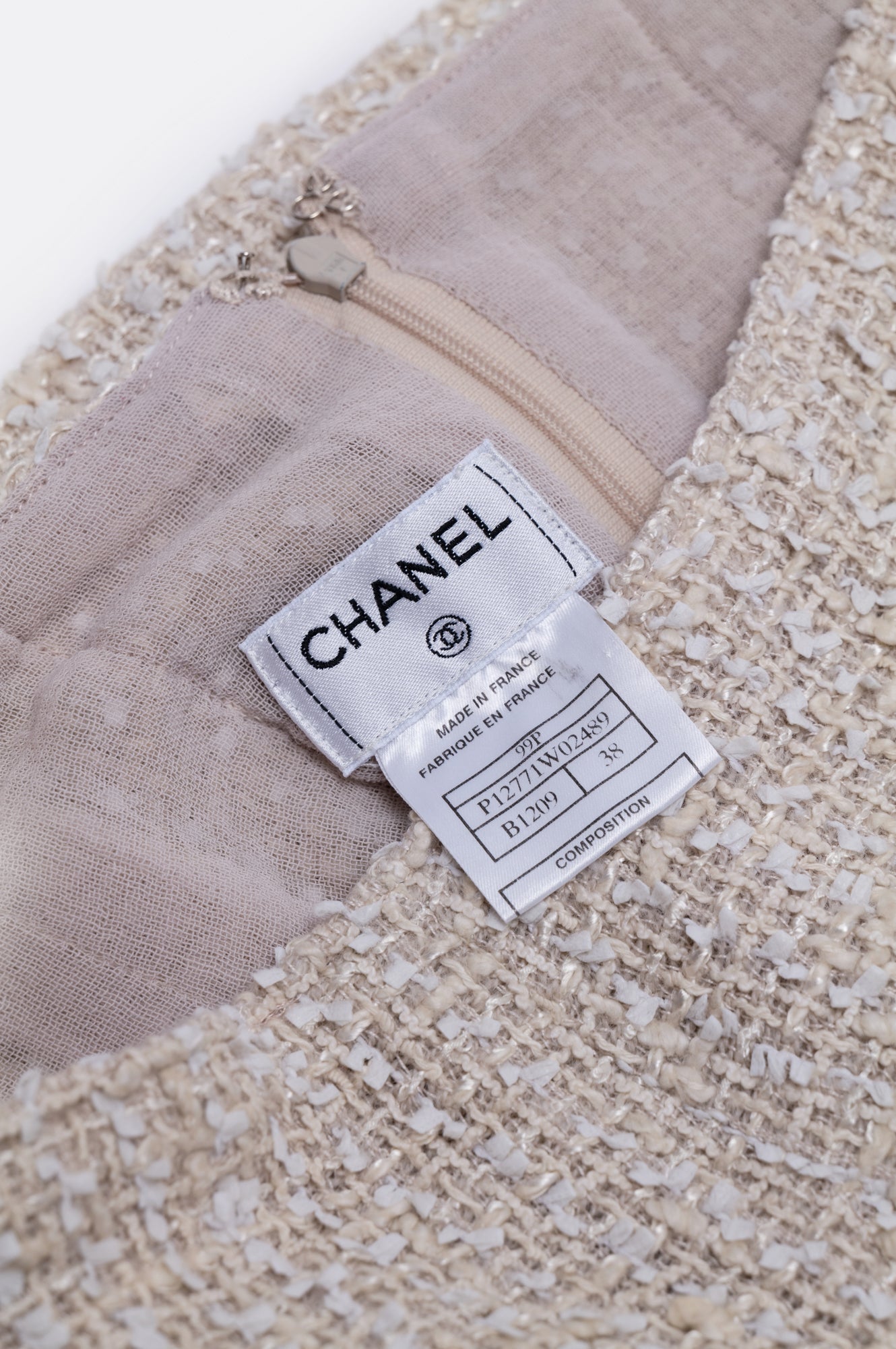 Chanel Vintage Gold Evening Skirt Size M/38
