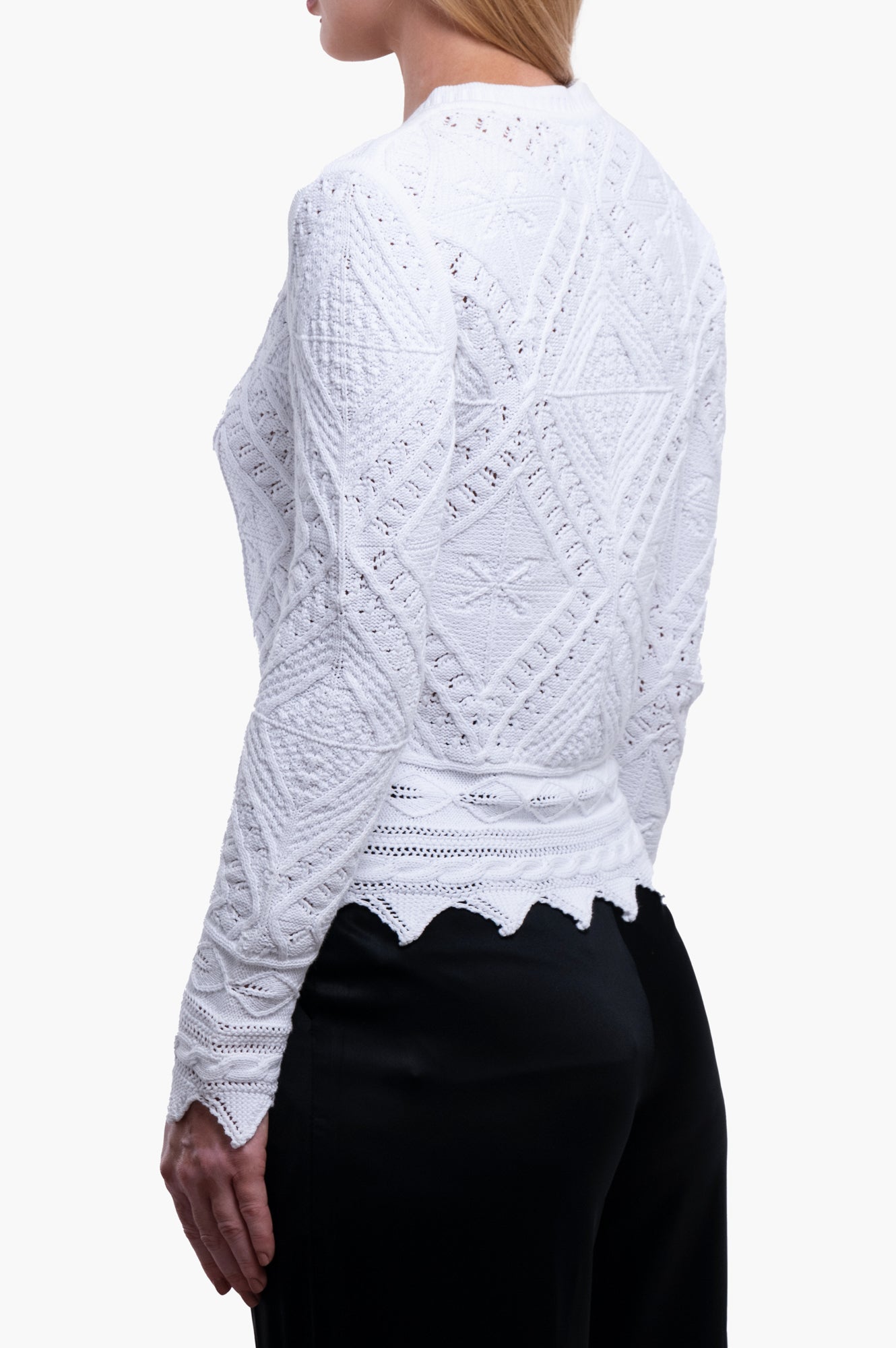 Chanel White Pearl Buttons Cardigan Size M/38