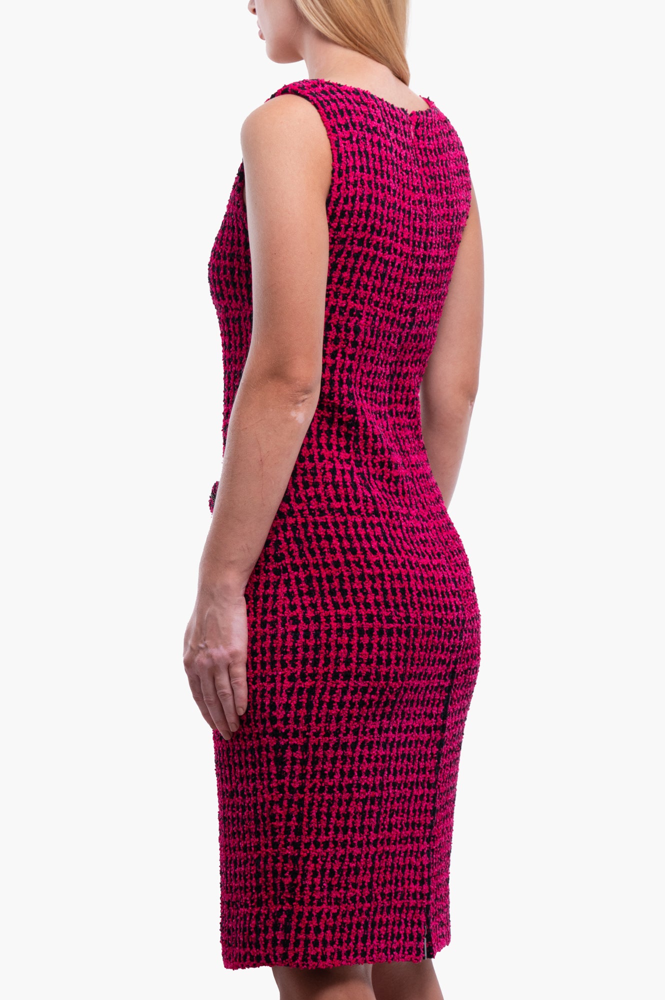 Chanel Pink Tweed 2016F Runway Dress Size 42