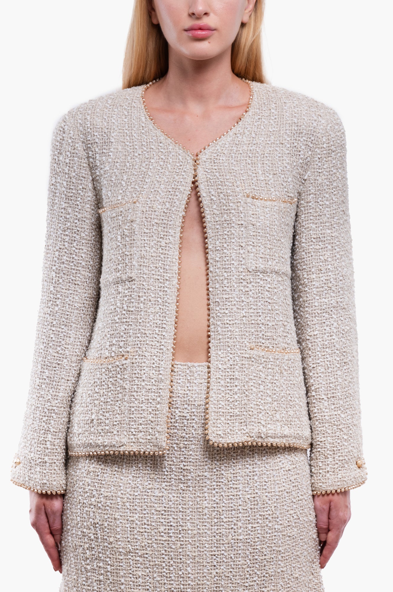 Chanel 1999 Vintage Gold Evening Jacket Size M/38