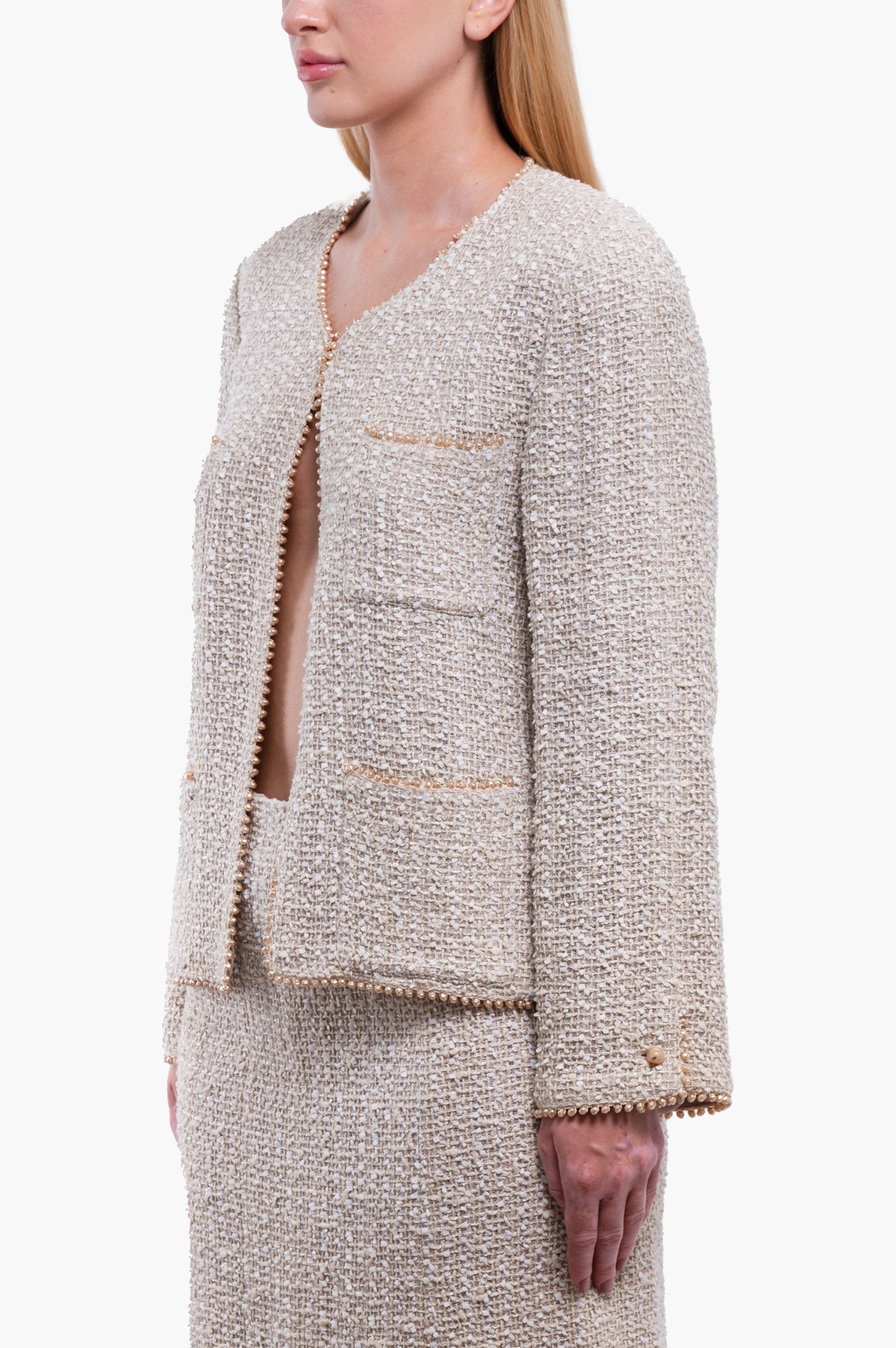 Chanel 1999 Vintage Gold Evening Jacket Size M/38