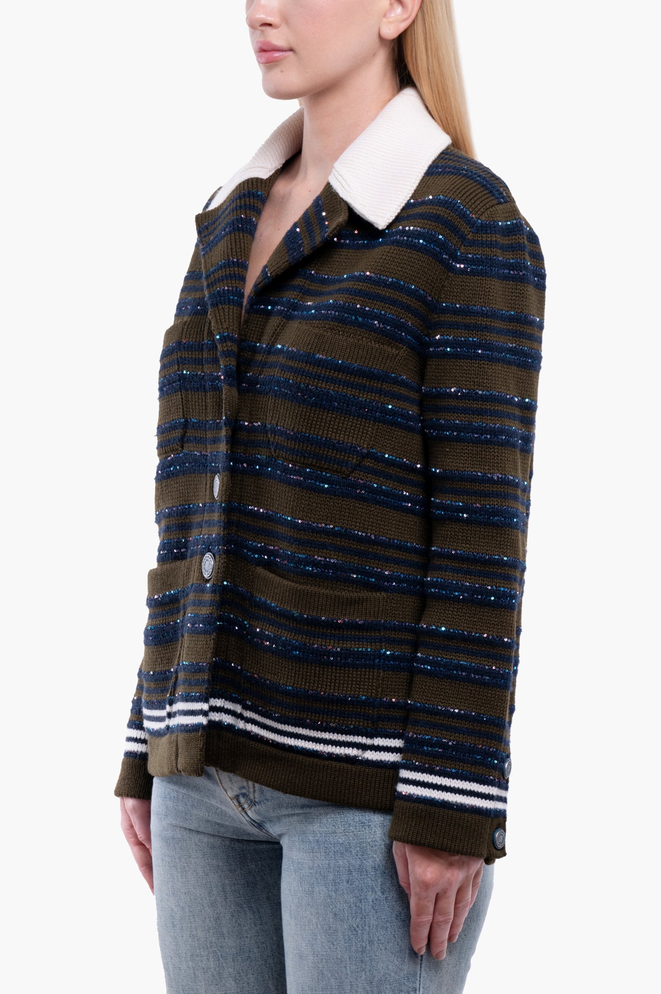 Chanel 2020 Cruise Sequin Cashmere Cardigan Size M/38