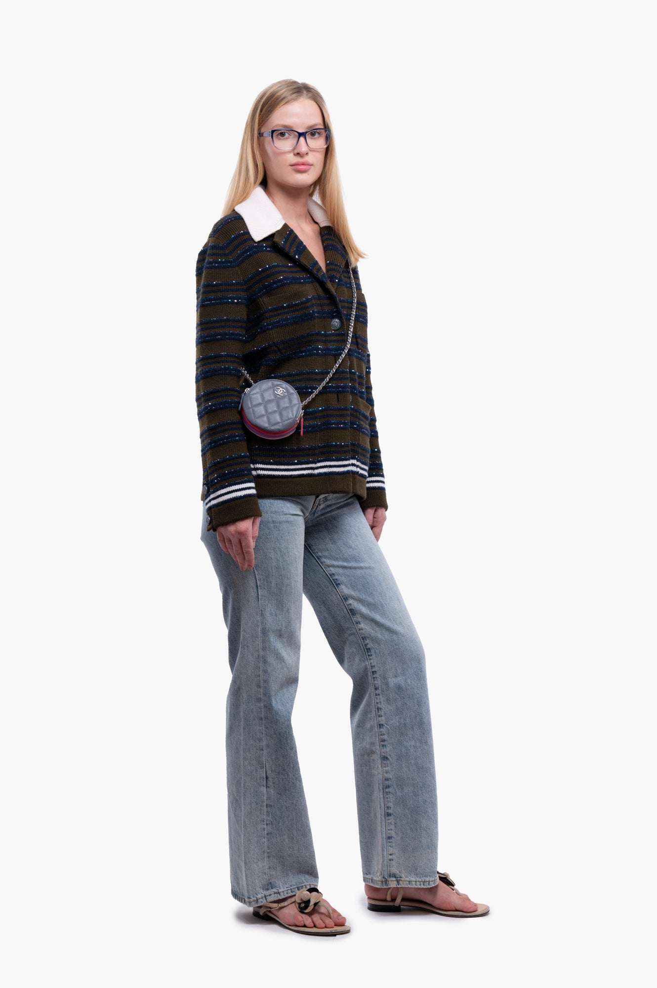 Chanel 2020 Cruise Sequin Cashmere Cardigan Size M/38