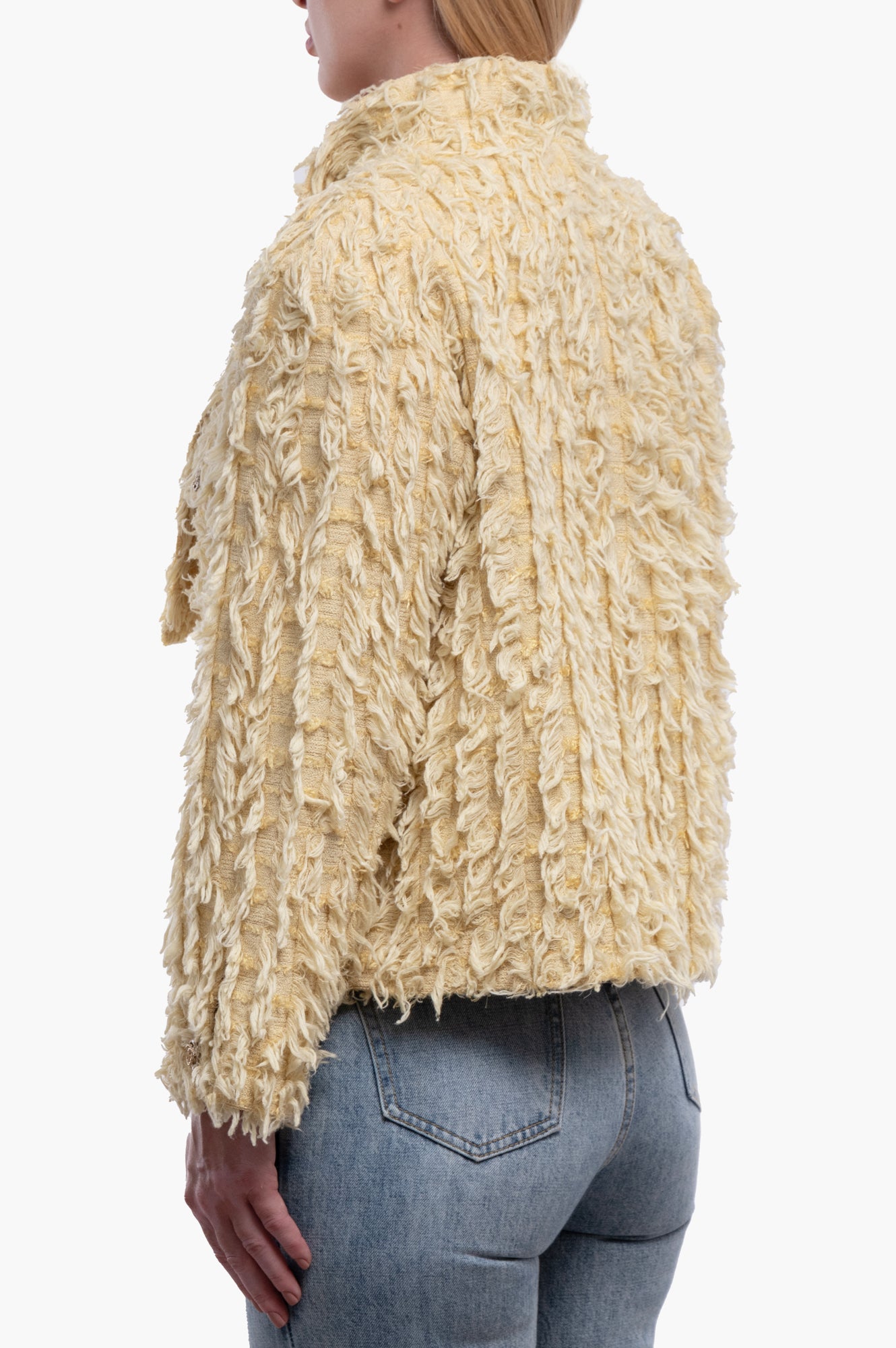 Chanel 2021 Runway Yellow Jacket Size L/40