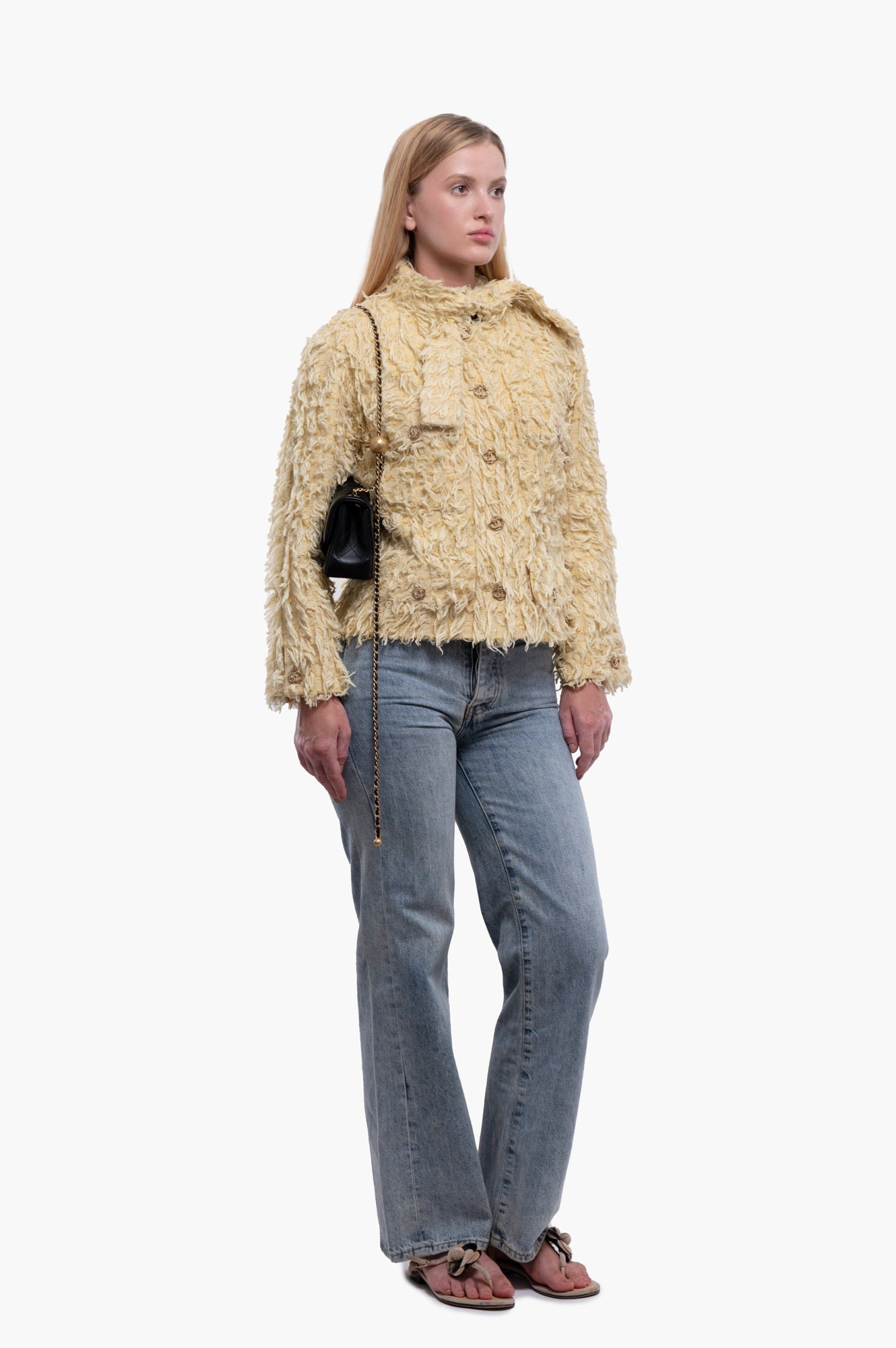 Chanel 2021 Runway Yellow Jacket Size L/40