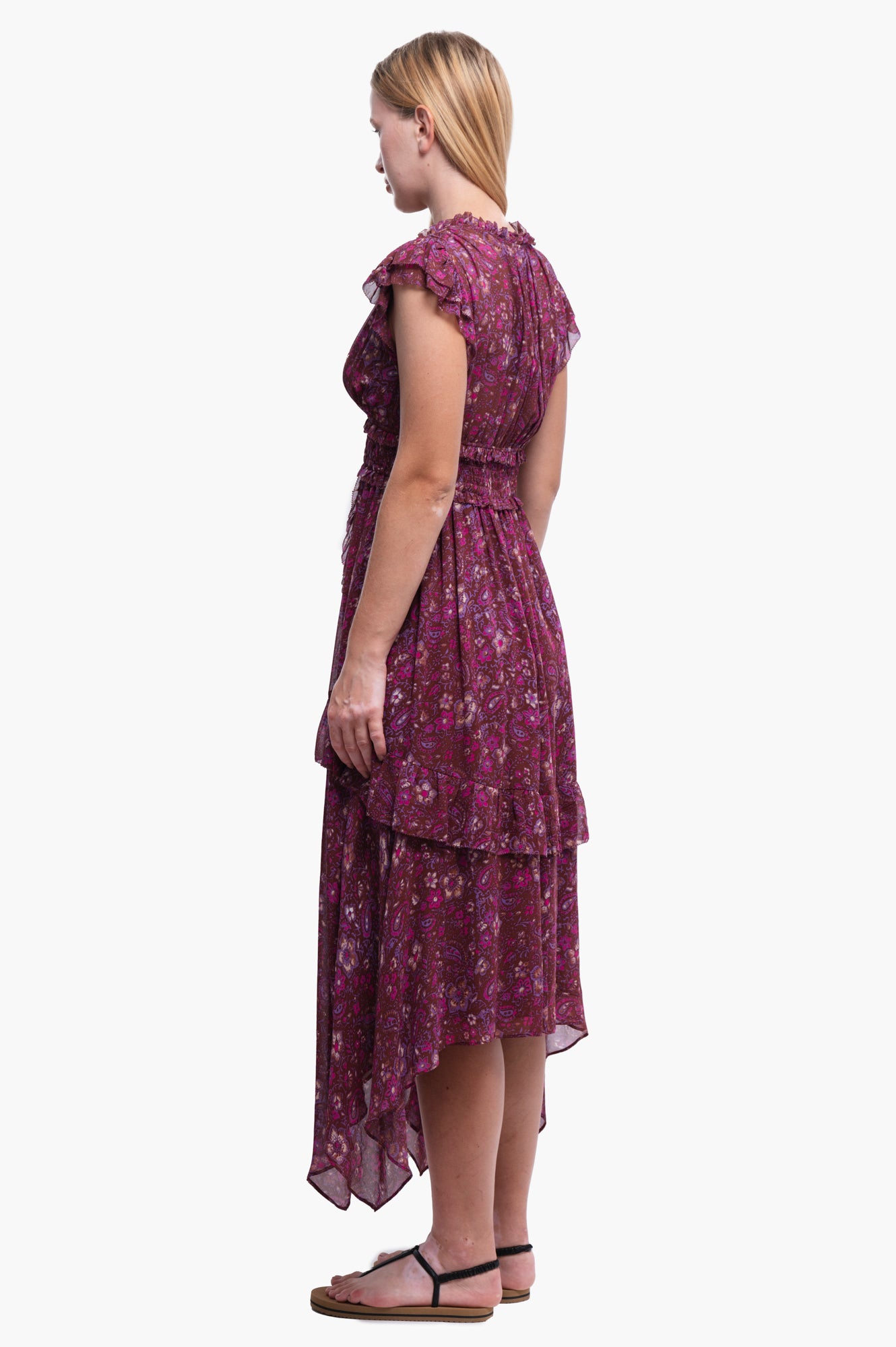 Ulla Johnson Floral Print Purple Dress Size 2