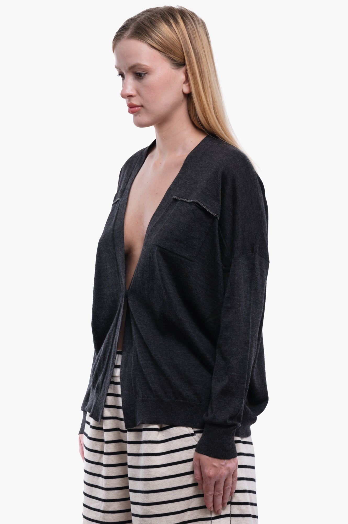 Brunello Cucinelli Grey Cardigan Size S
