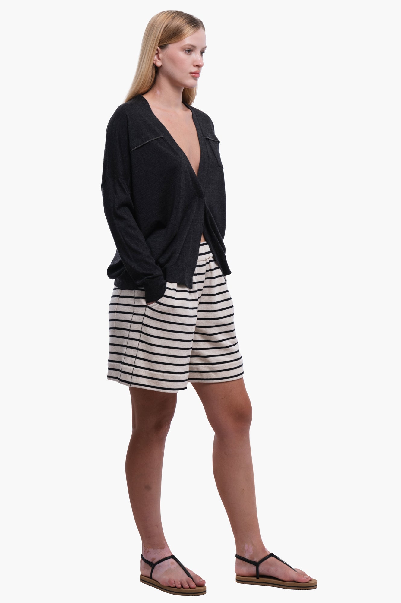 Brunello Cucinelli Grey Cardigan Size S