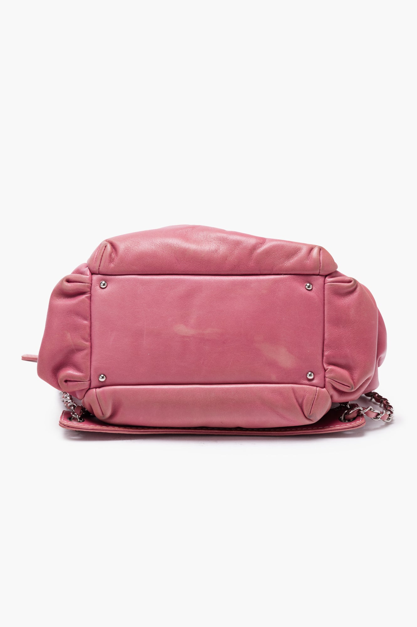 Chanel Pink Lambskin Lax Accordion Shoulder Bag