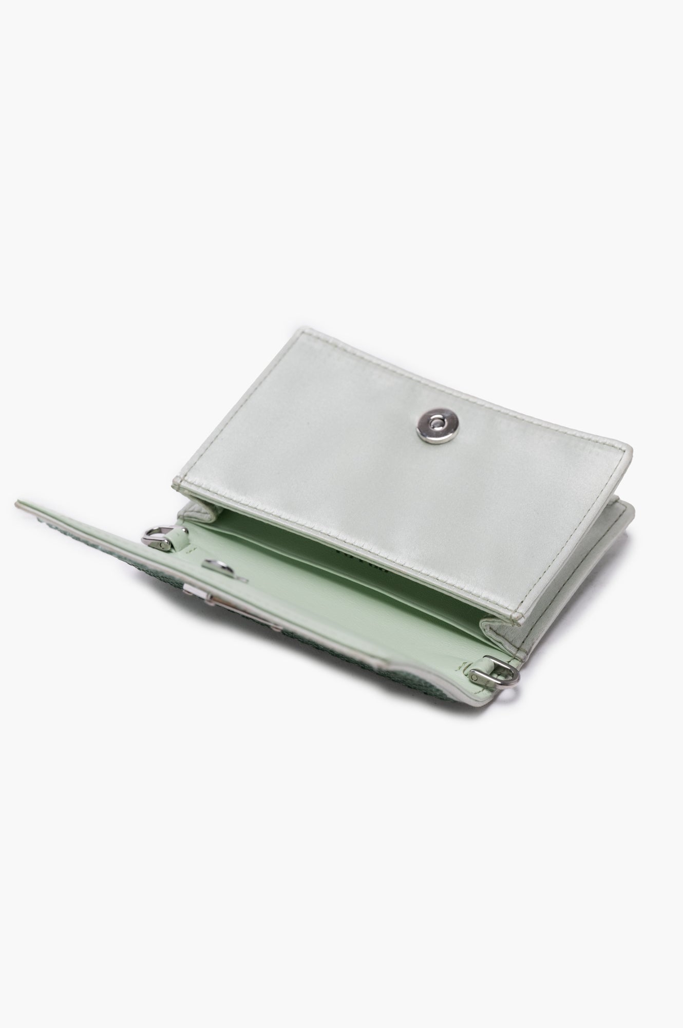 Prada Green Satin Crystal Crossbody Bag