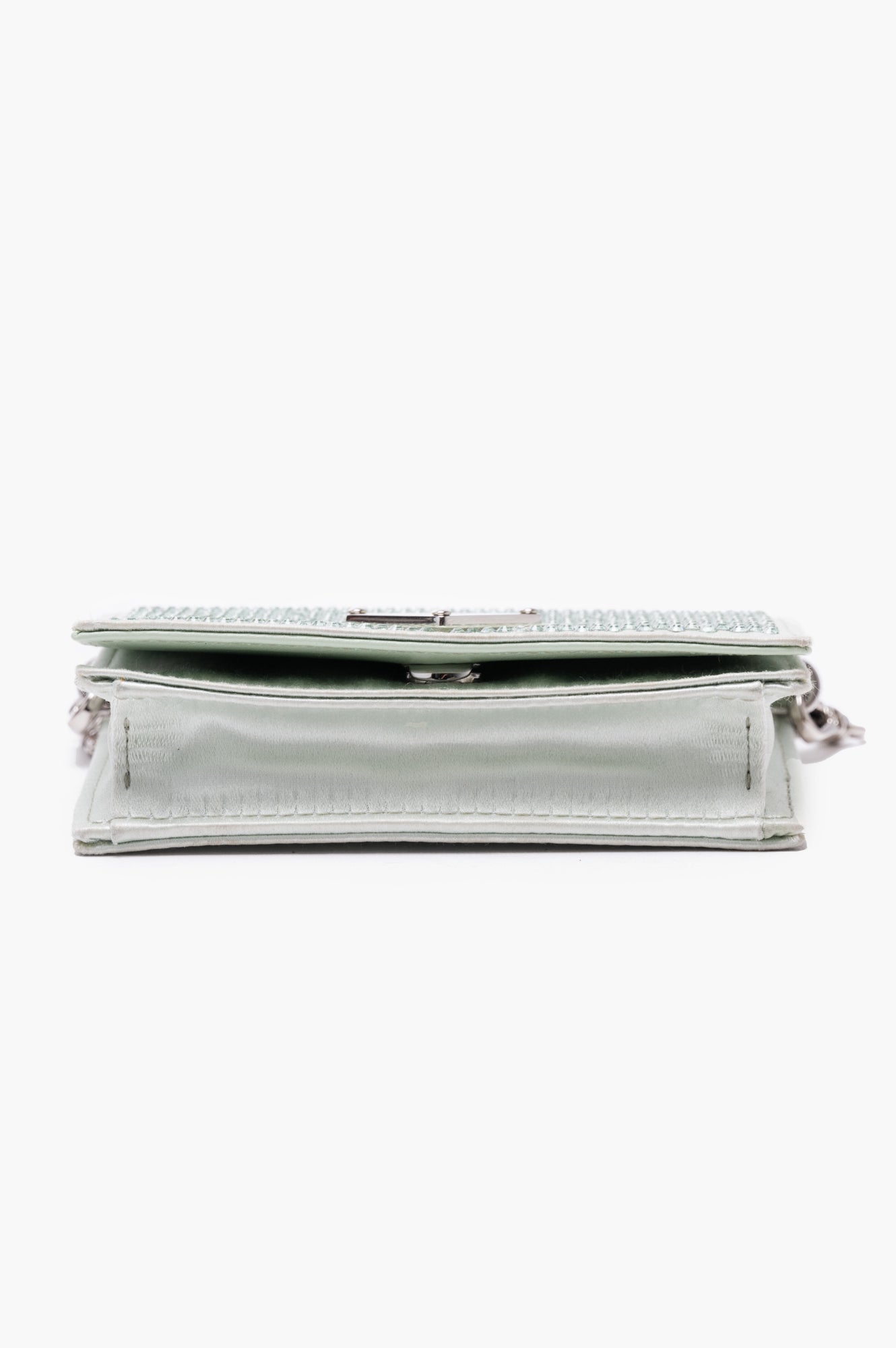 Prada Green Satin Crystal Crossbody Bag