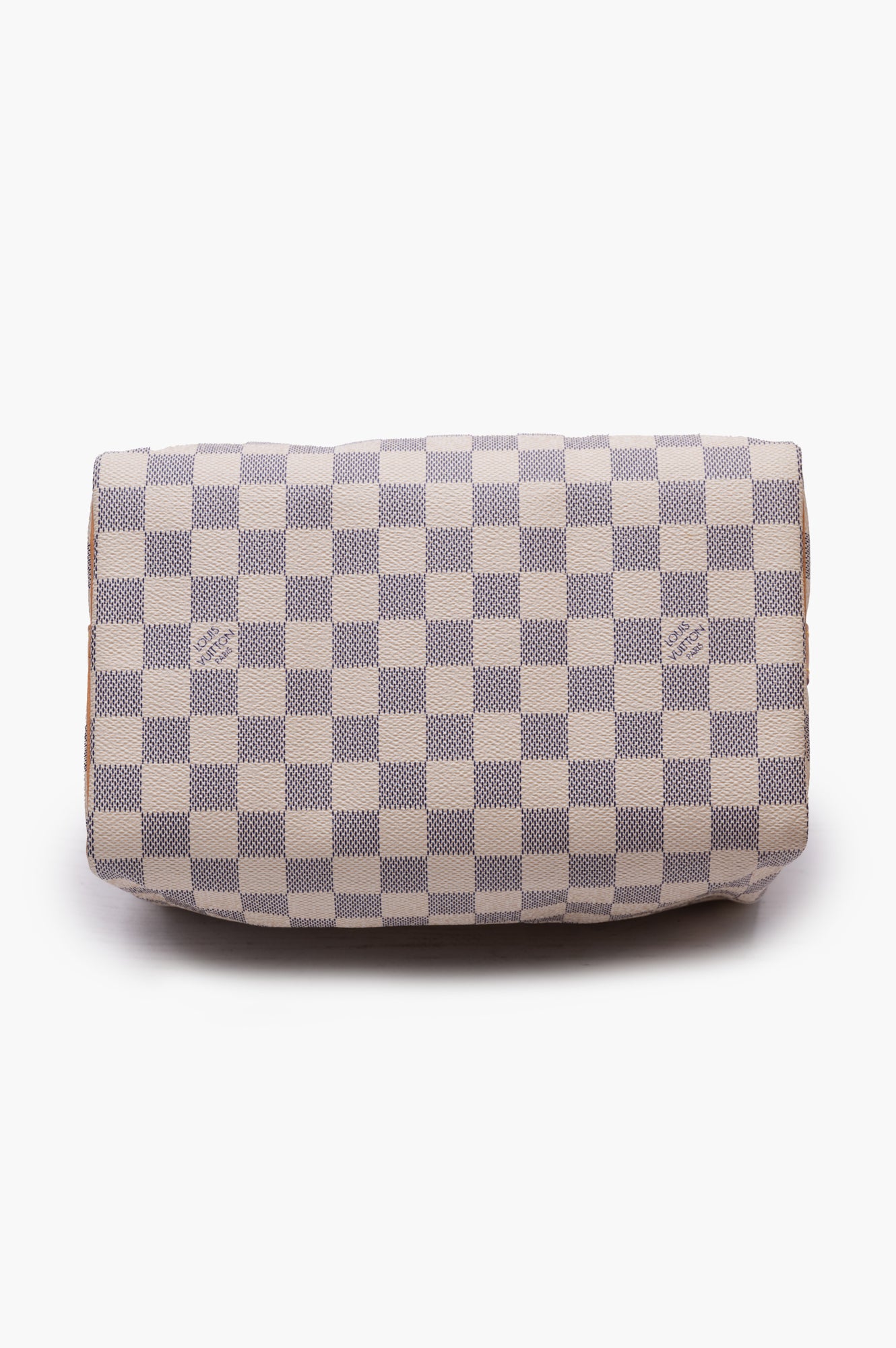 Louis Vuitton White Damier Azur Speedy 25 With Strap Bag