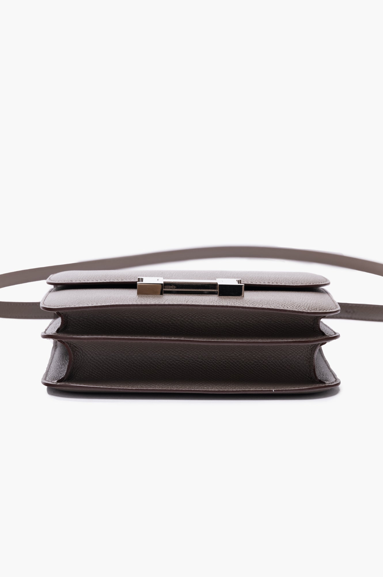 Hermes 2021 Constance 18 Etain Grey Epsom Leather Handbag