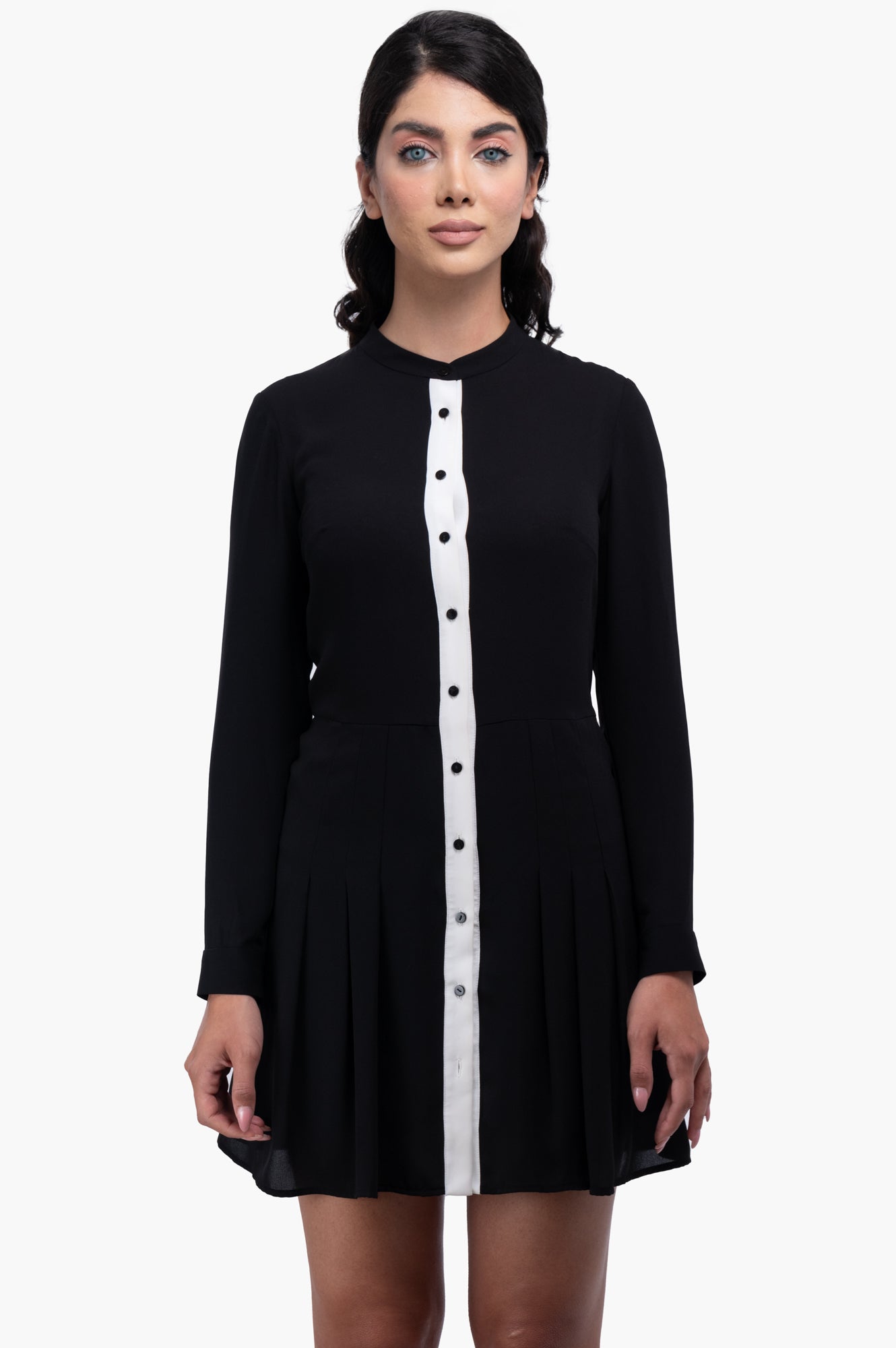 Kooples Black Short Shirt Dress Size 1