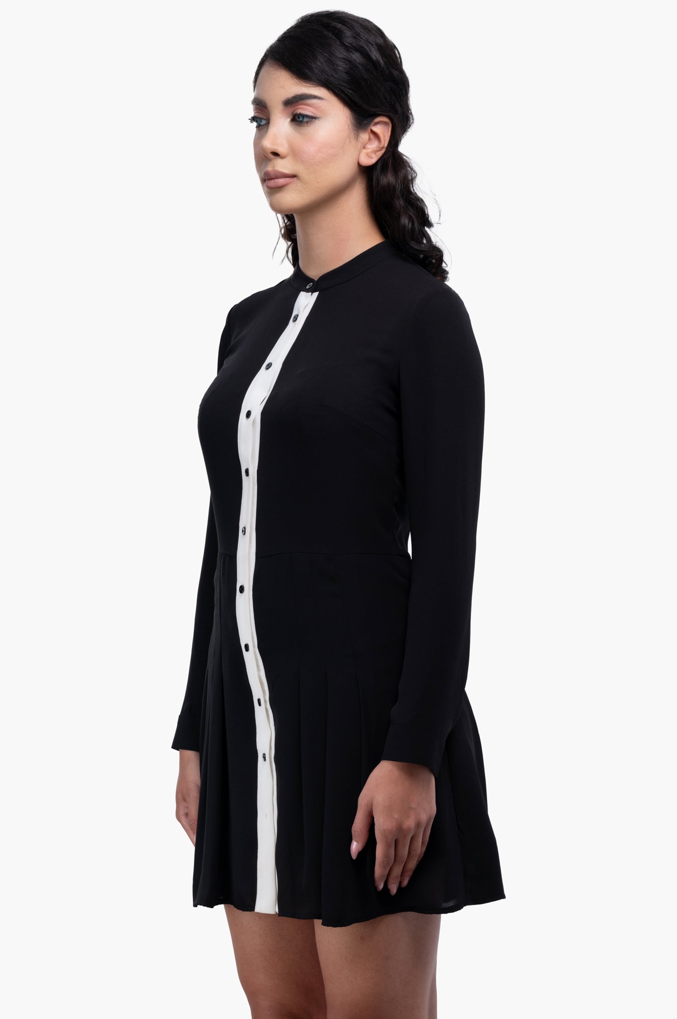 Kooples Black Short Shirt Dress Size 1