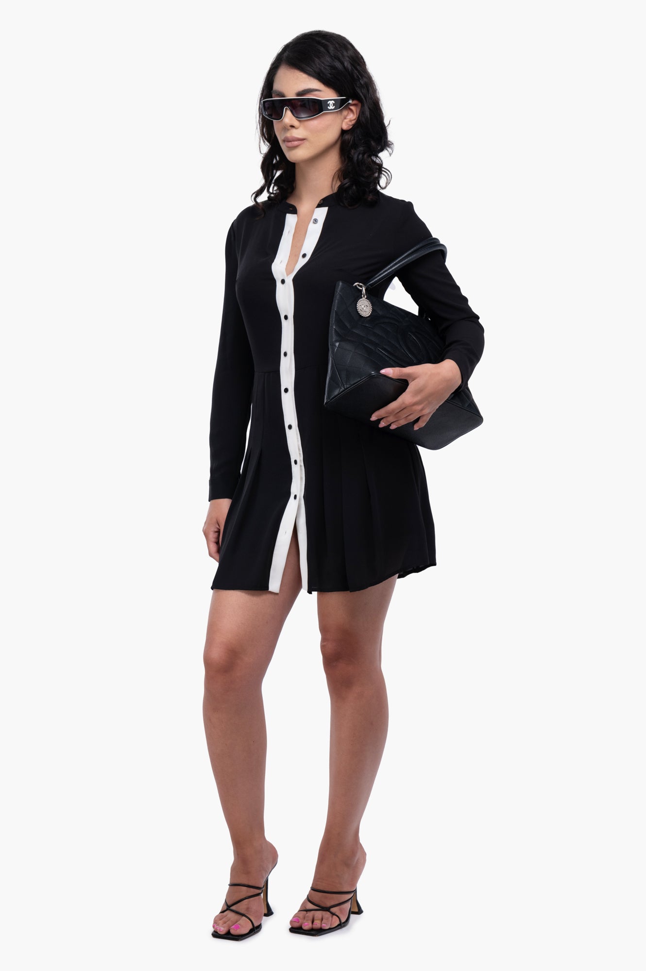 Chanel Black Medallion Caviar Leather Tote