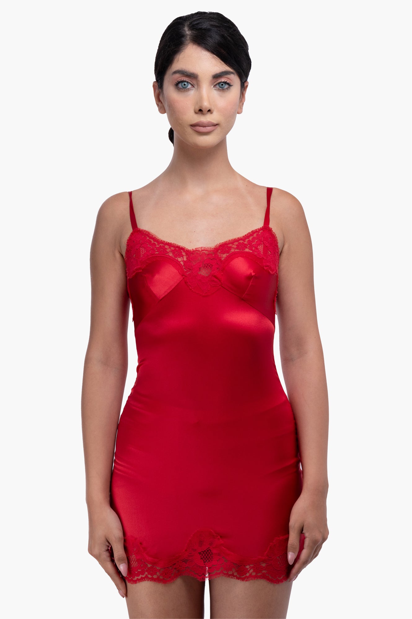 Dolce & Gabbana Red Sleeveless Lace Dress Size S