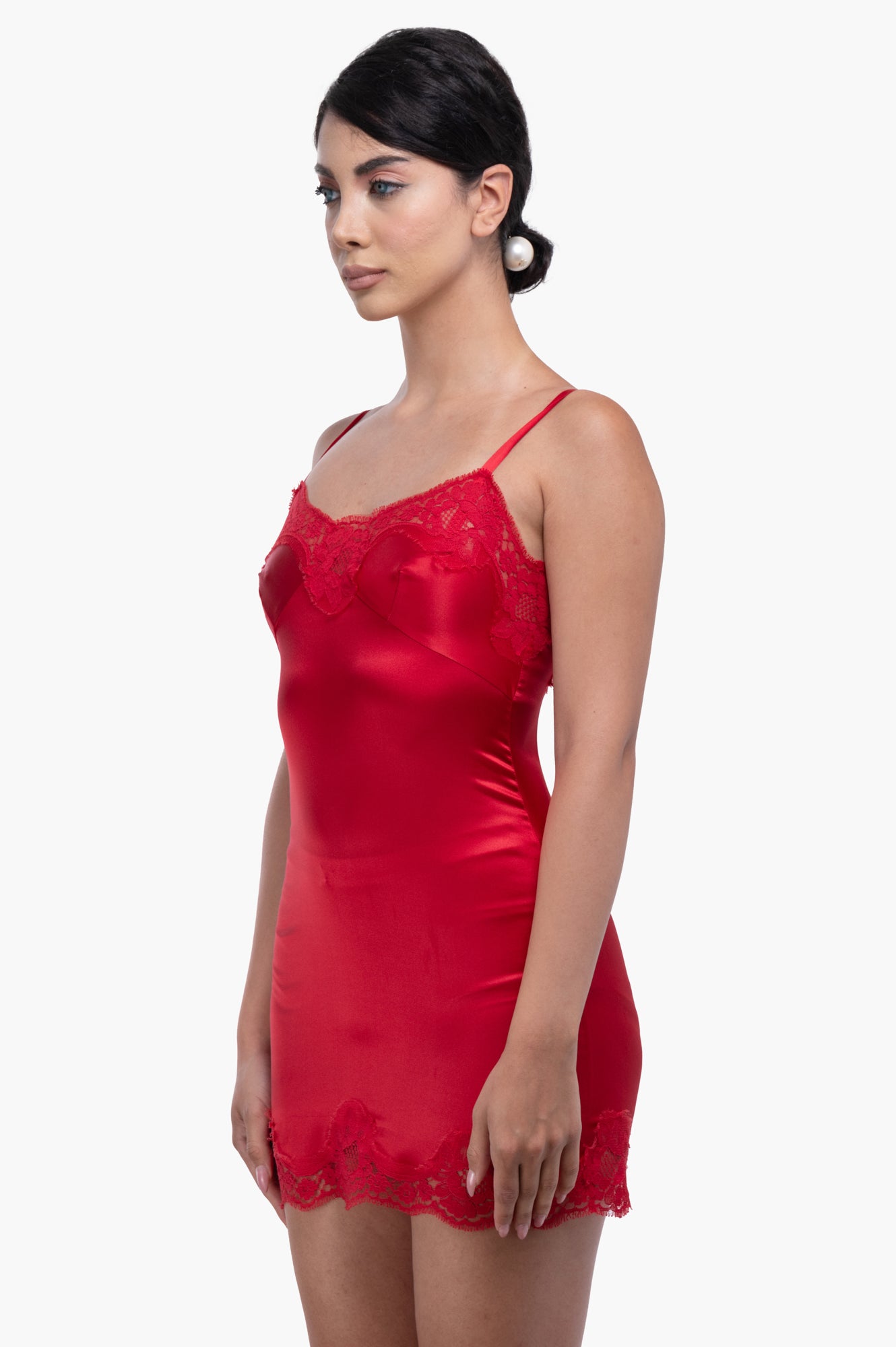 Dolce & Gabbana Red Sleeveless Lace Dress Size S