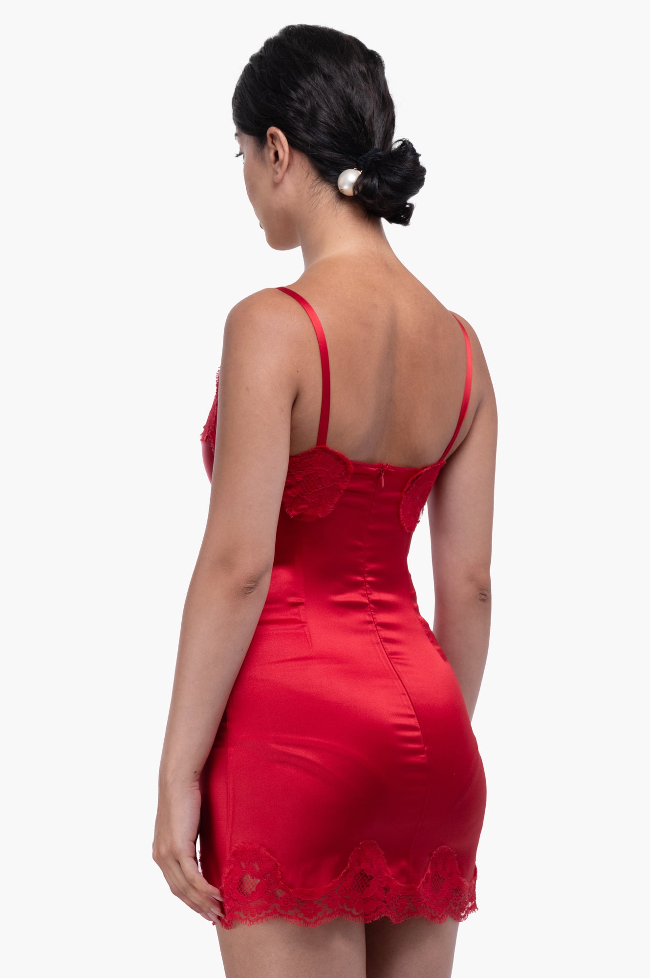 Dolce & Gabbana Red Sleeveless Lace Dress Size S