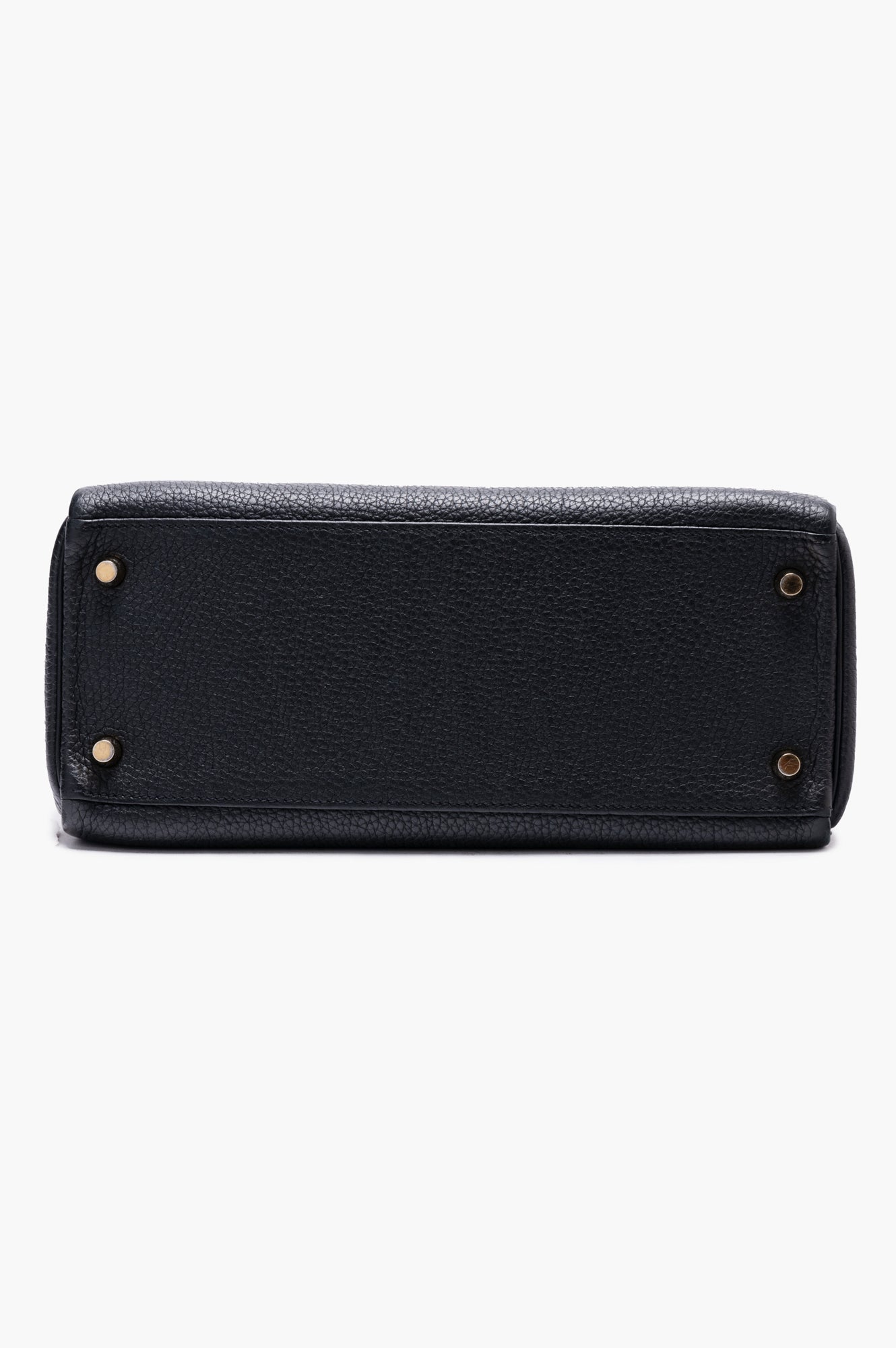 Hermes 2015 Kelly 28 Black Togo Leather Handbag