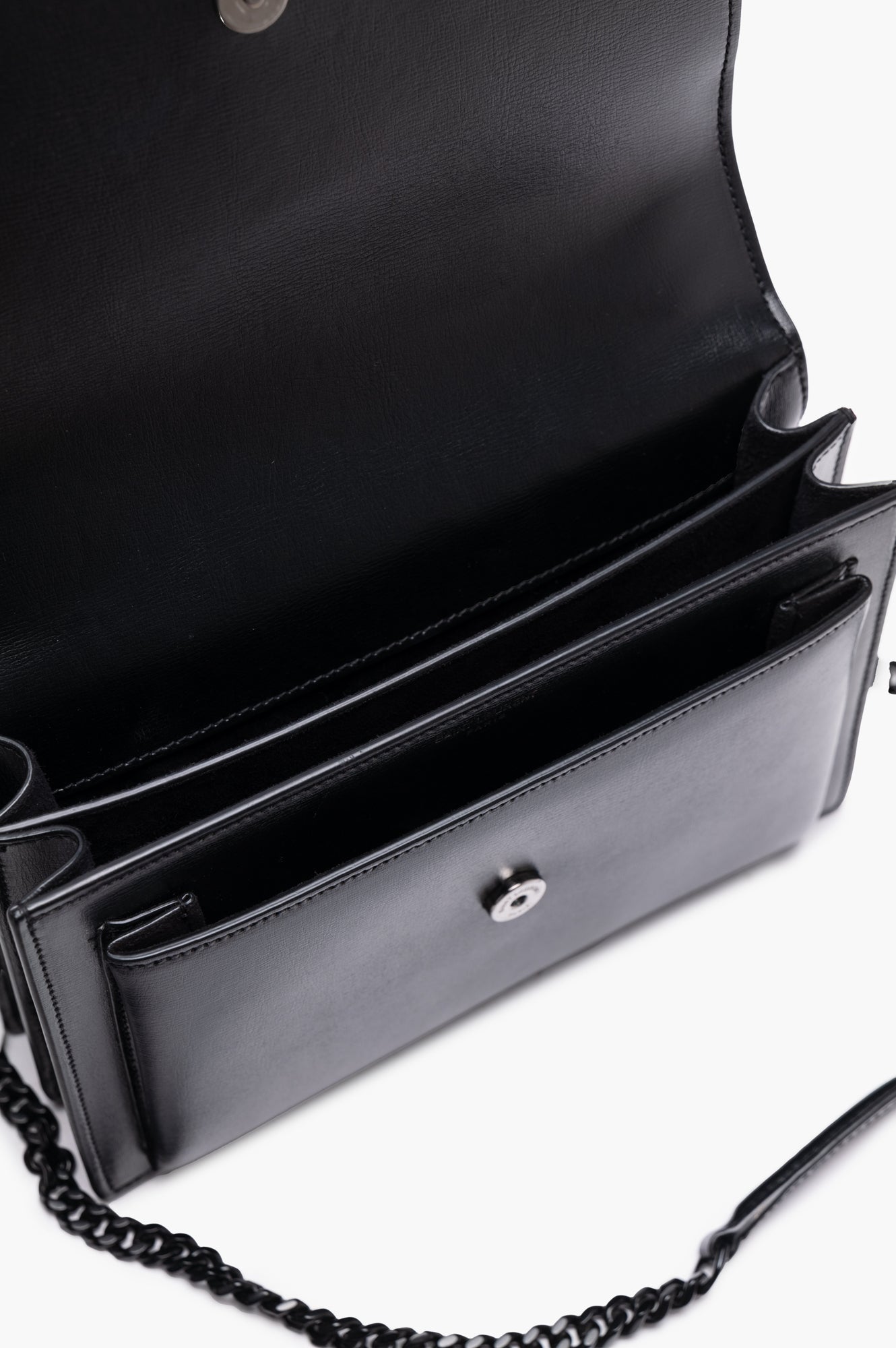 Saint Laurent Black Soft Calfskin Sunset Crossbody Chain Bag