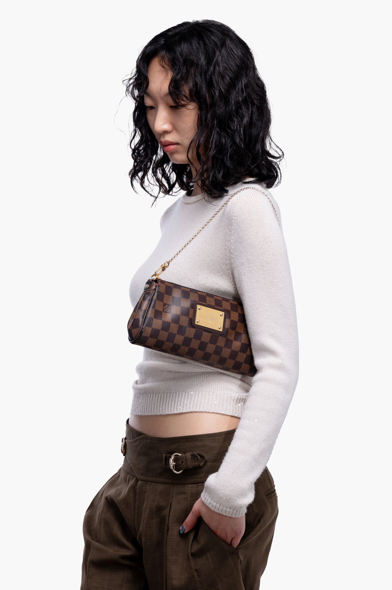 Louis Vuitton Brown Damier Ebene Eva Crossbody Bag