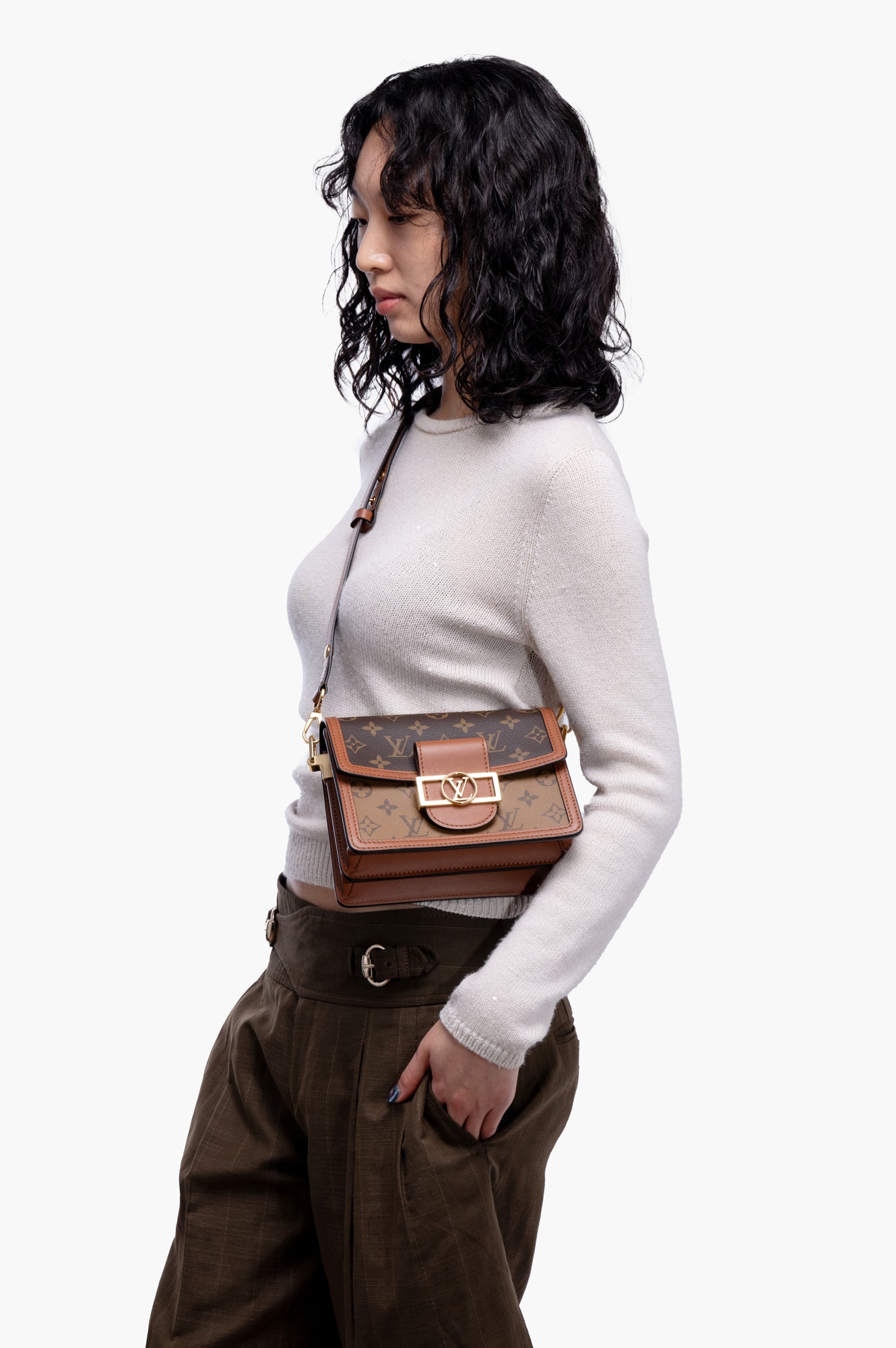 Louis Vuitton Brown Monogram Mini Dauphine Bag