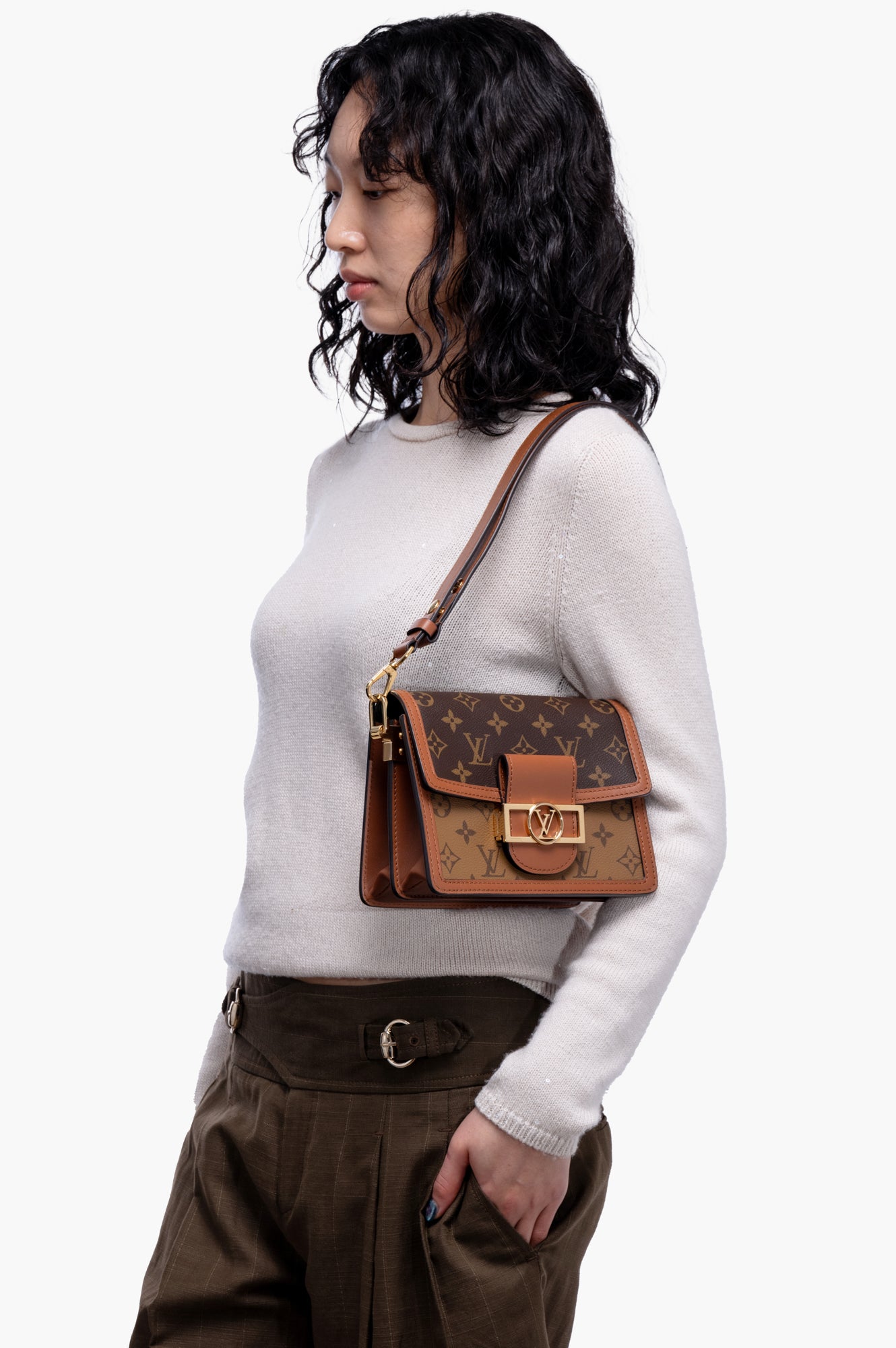 Louis Vuitton Brown Monogram Mini Dauphine Bag