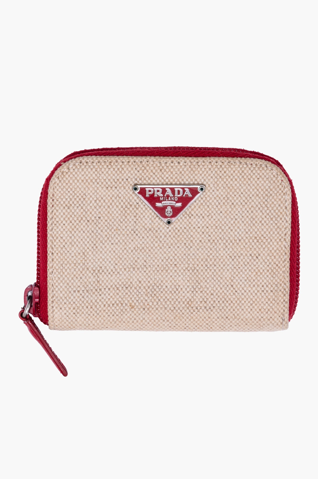 Prada Beige Zipped Wallet