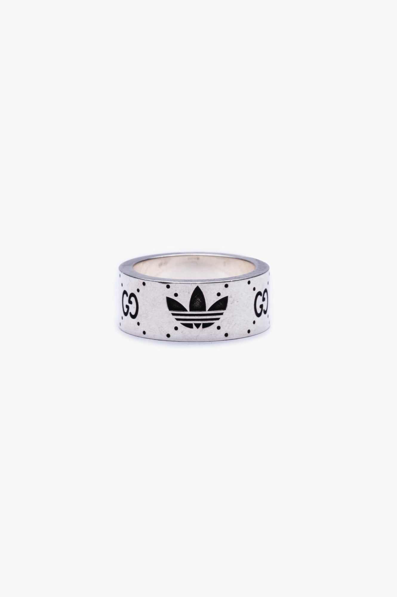 Gucci x Adidas Silver Logo Ring Size 9 Mens