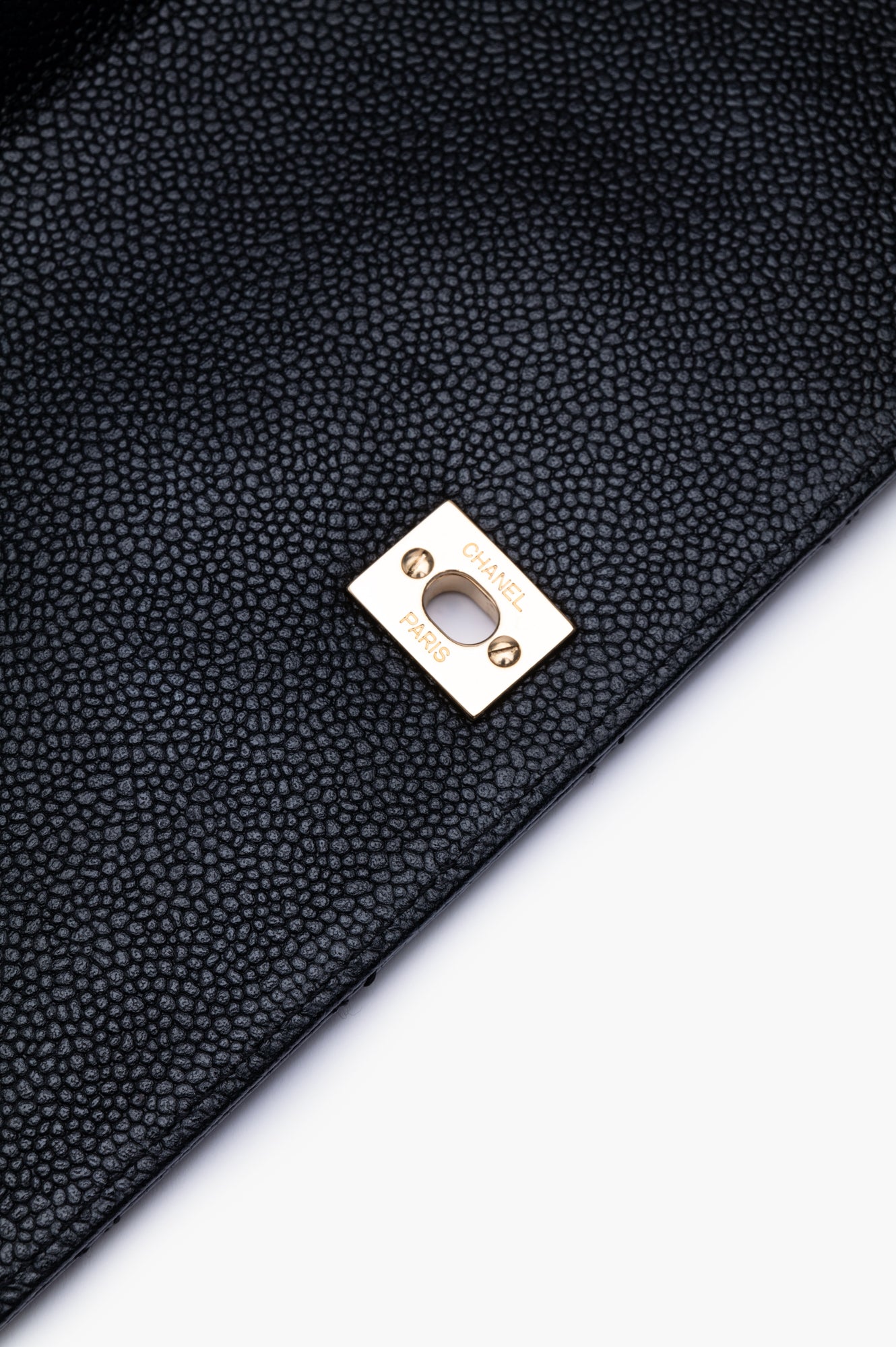 Chanel 2003 Black Caviar Vintage Kelly Top Handle Bag