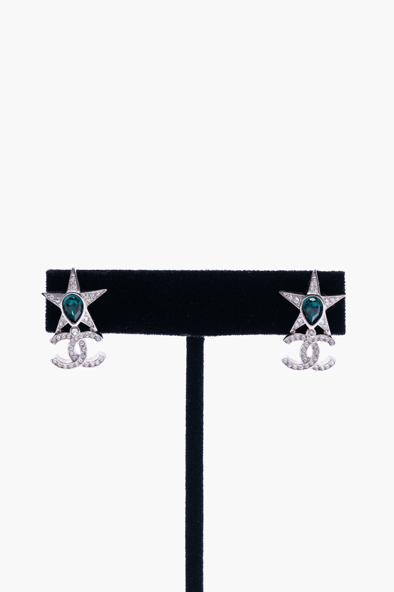 Chanel Star Emerald Earrings
