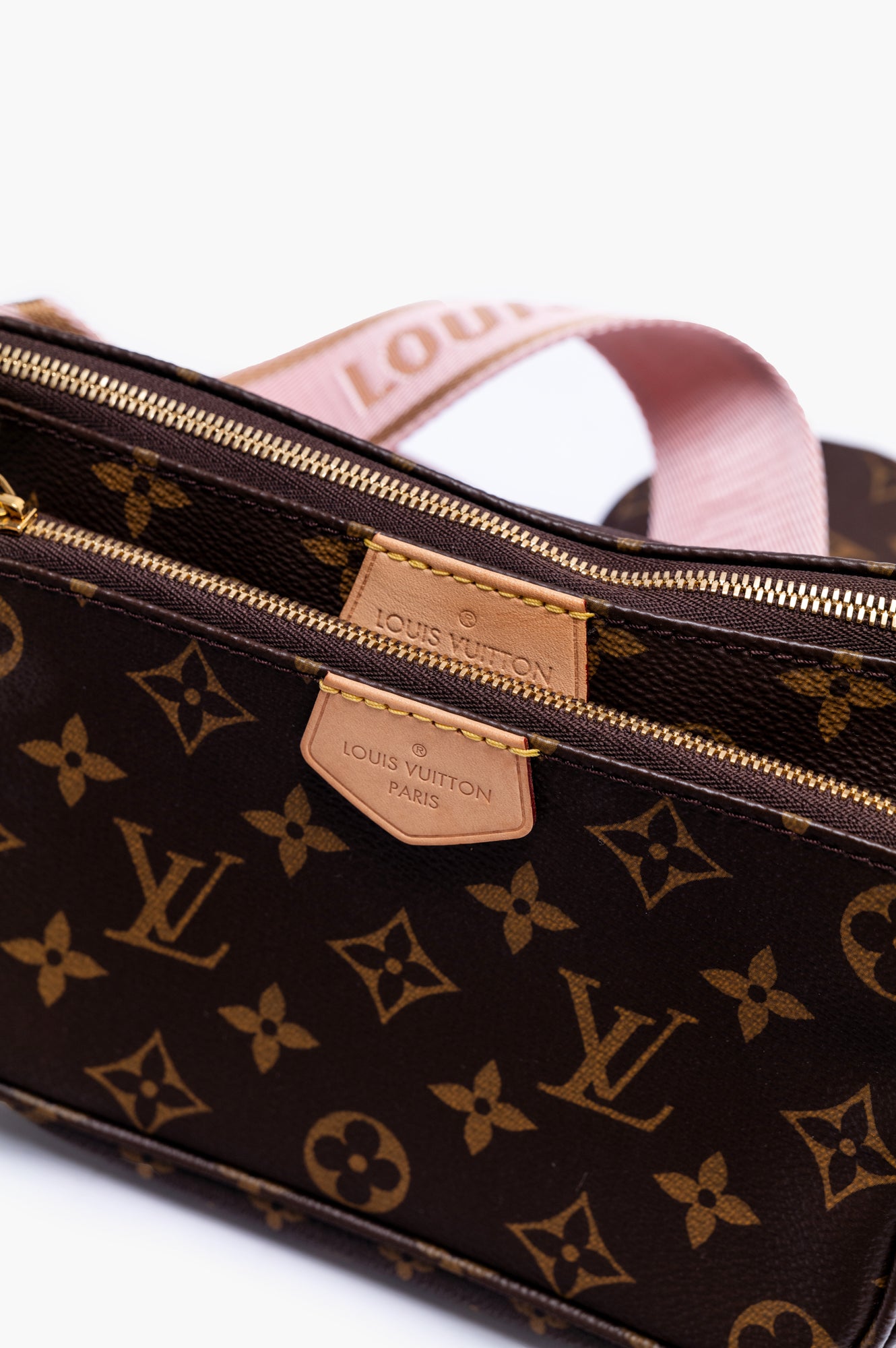 Louis Vuitton Multi Pochette With Pink Strap Crossbody Bag