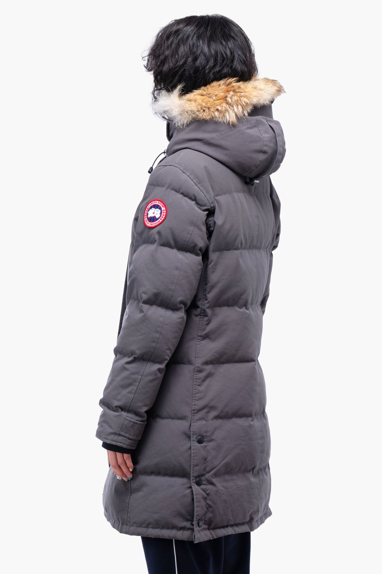 Canada Goose Grey With Hood Down Jacket Size M