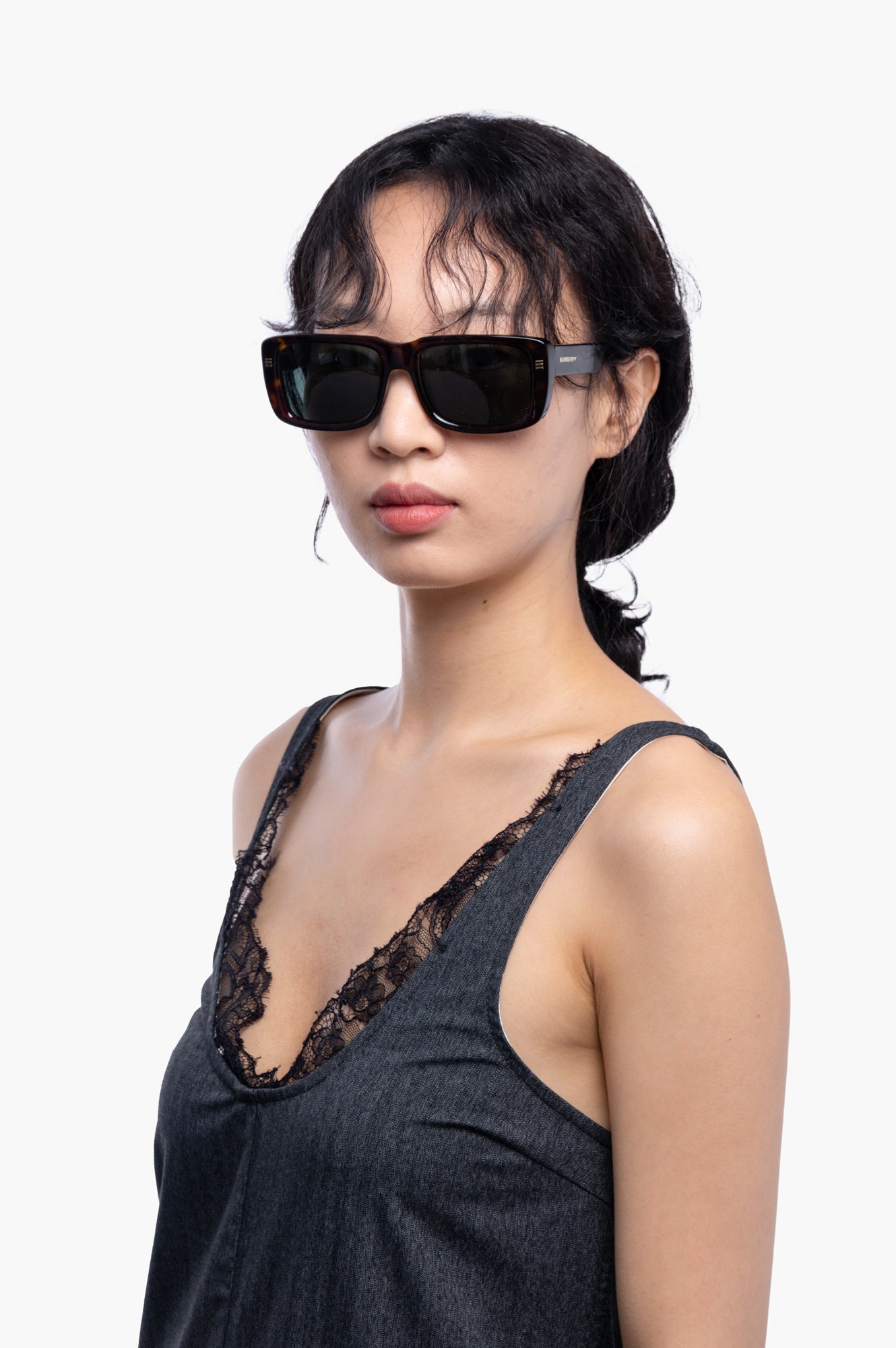 Burberry Brown Square Sunglasses Mens