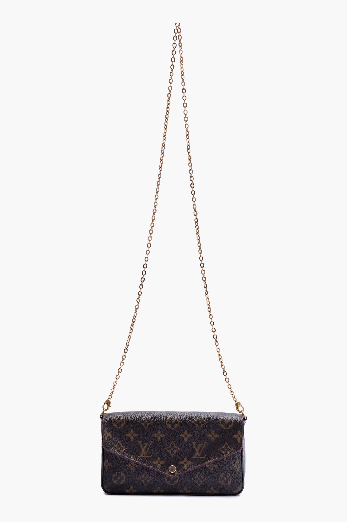Louis Vuitton Brown Monogram Pochette Félicie Chain Bag