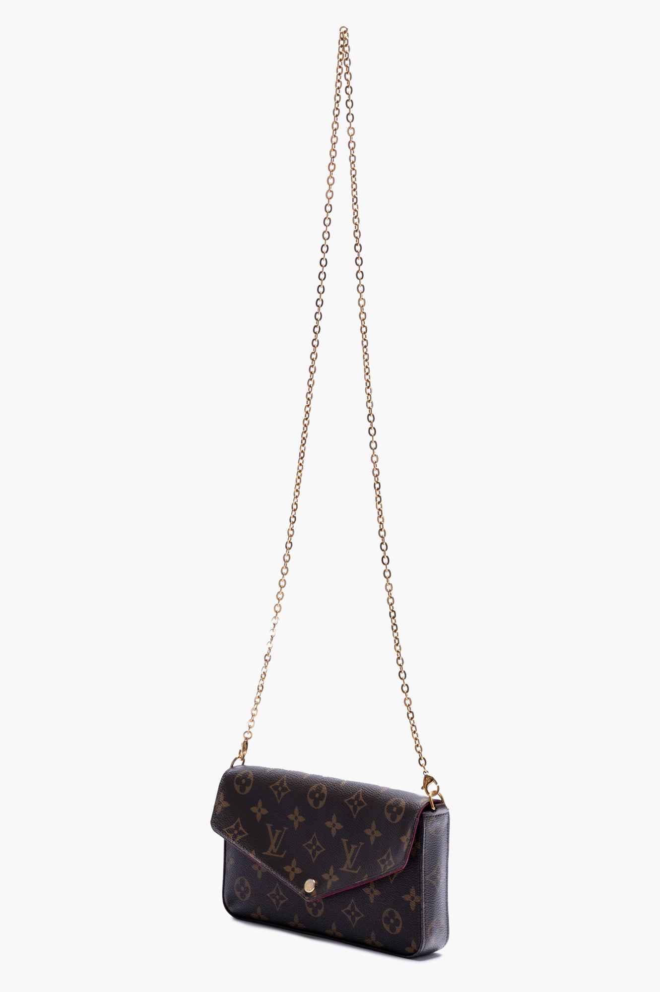 Louis Vuitton Brown Monogram Pochette Félicie Chain Bag