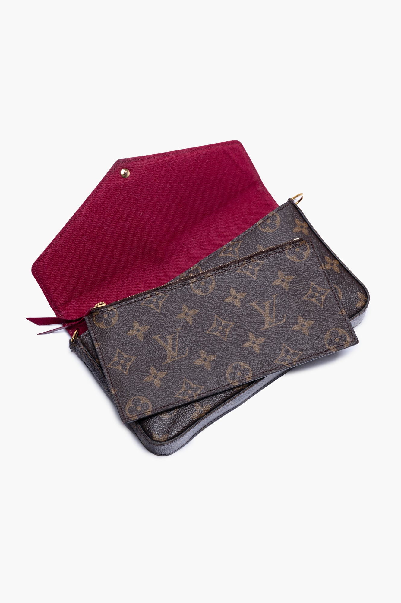 Louis Vuitton Brown Monogram Pochette Félicie Chain Bag