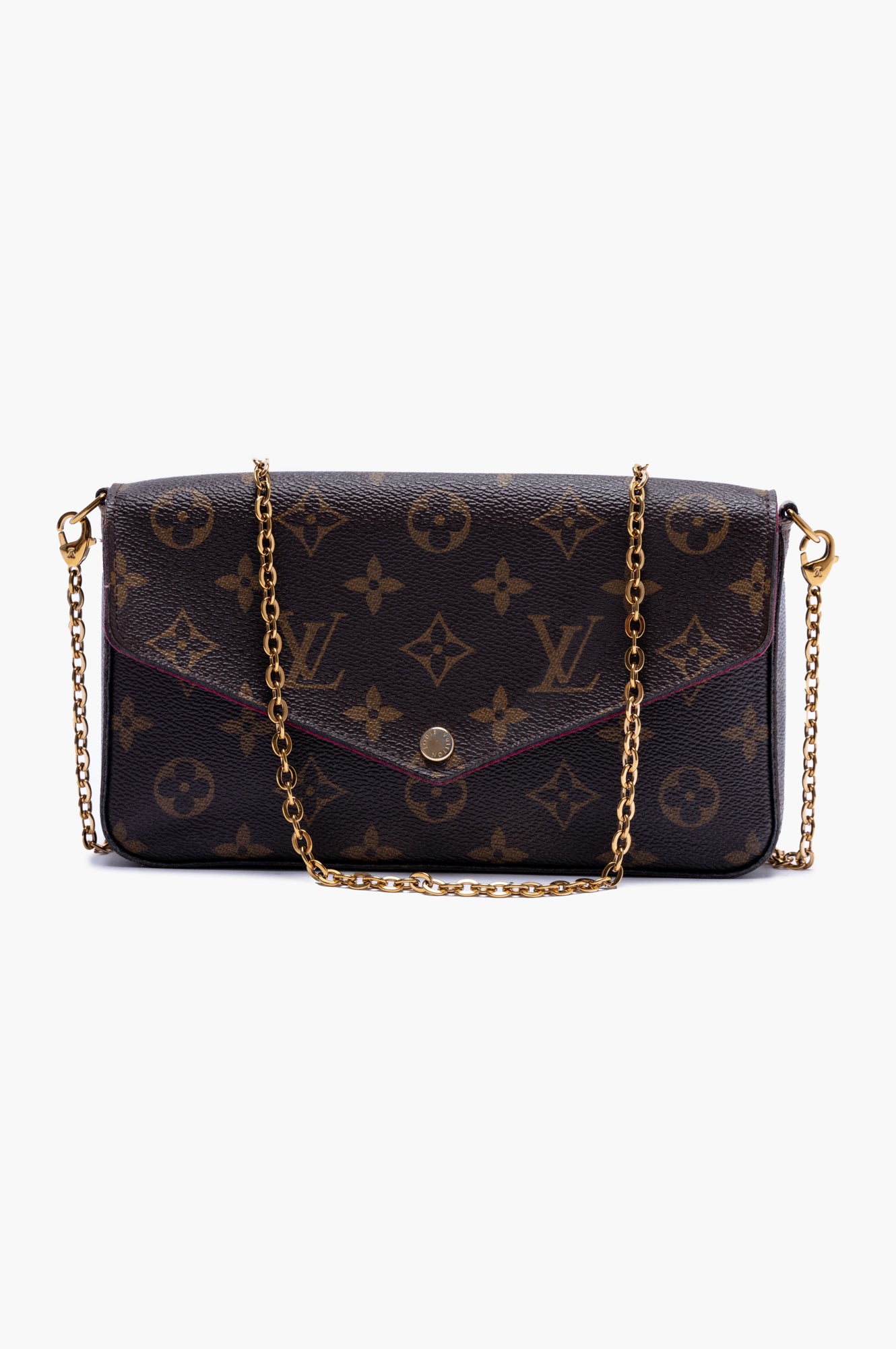 Louis Vuitton Brown Monogram Pochette Félicie Chain Bag
