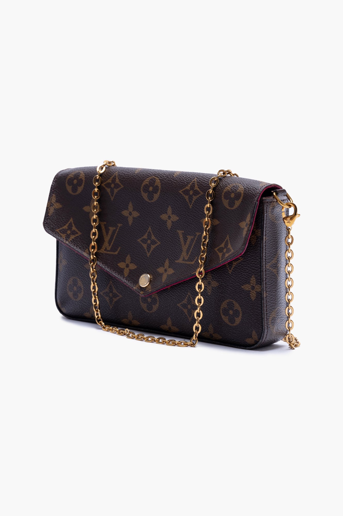 Louis Vuitton Brown Monogram Pochette Félicie Chain Bag