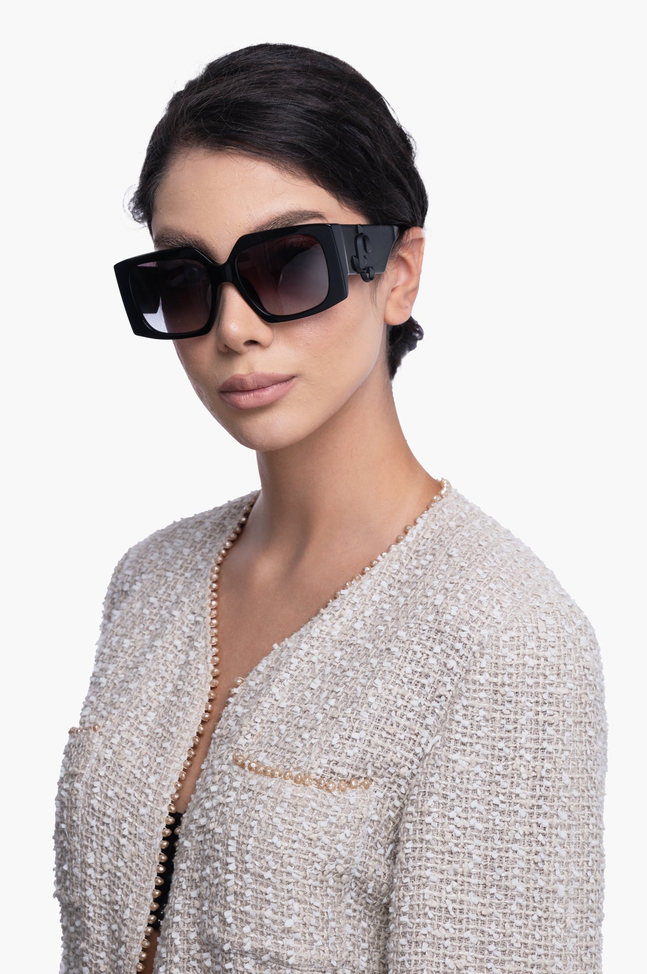 Jimmy Choo Black Square Sunglasses