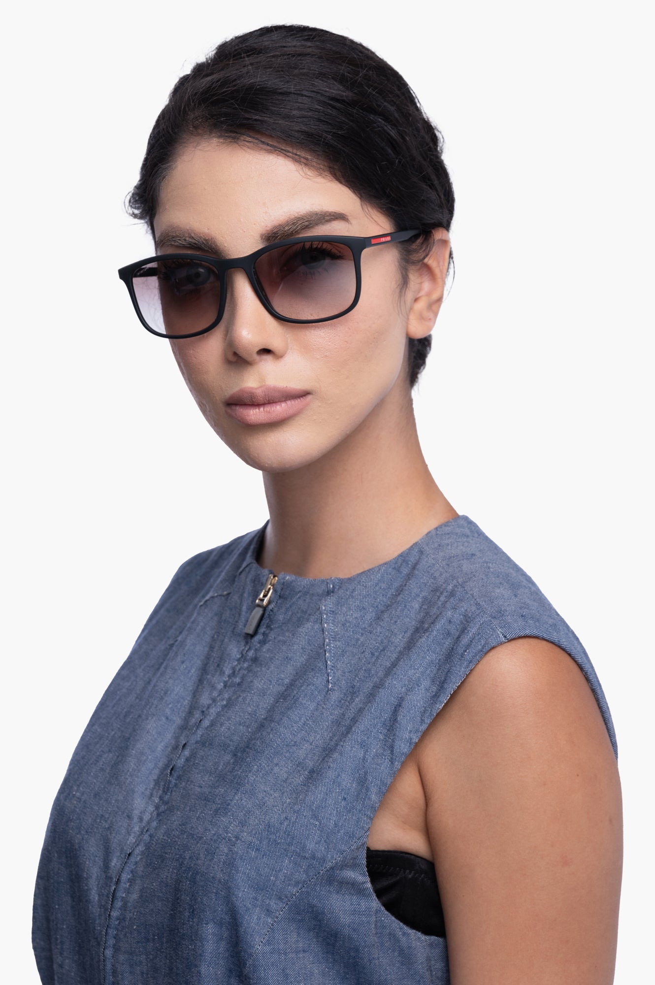 Prada Black Rossa Square Sunglass